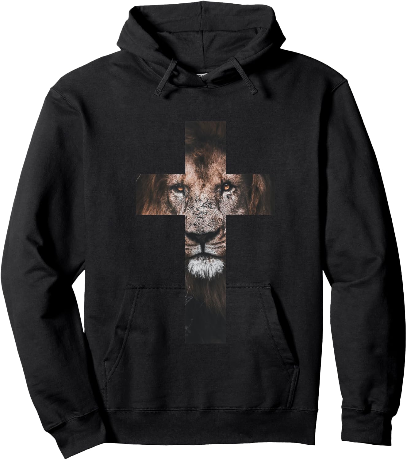 Lion Cross King Lord Jesus Bible Judah Hoodie - Hoodie | Black