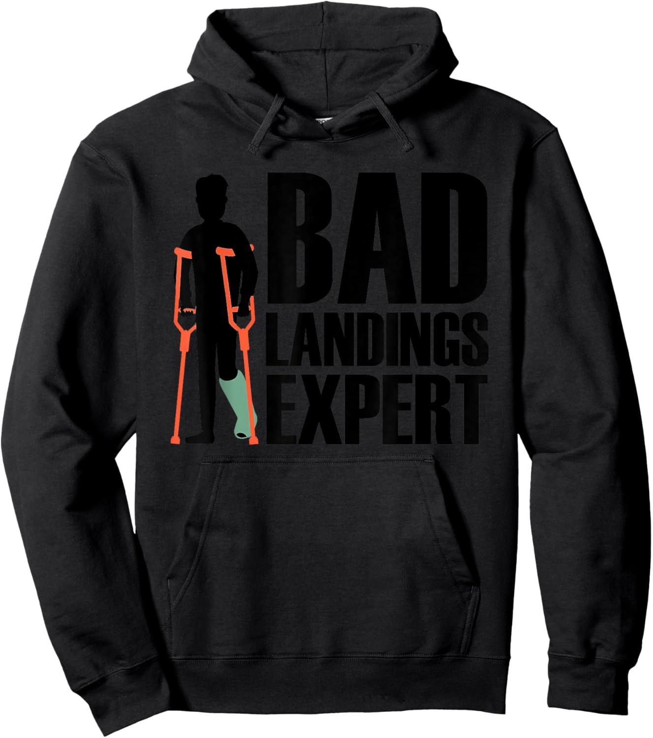 Cool Broken Leg Art Women Foot Ankle Knee Broken Leg Hoodie - Hoodie | Black
