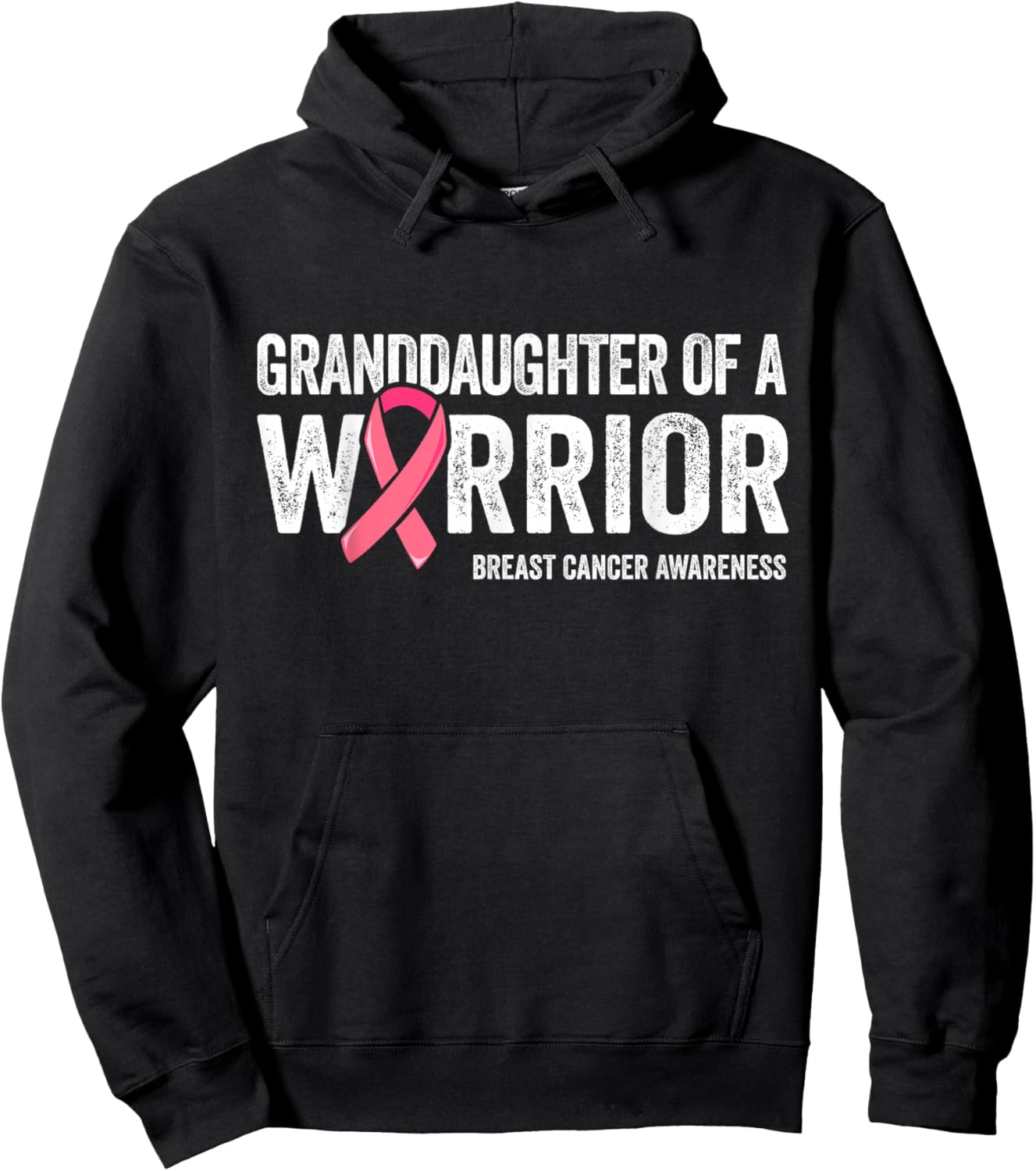 Granddaughter Of A Warrior Shirts, Breast Cancer Matching Hoodie - Hoodie | Black