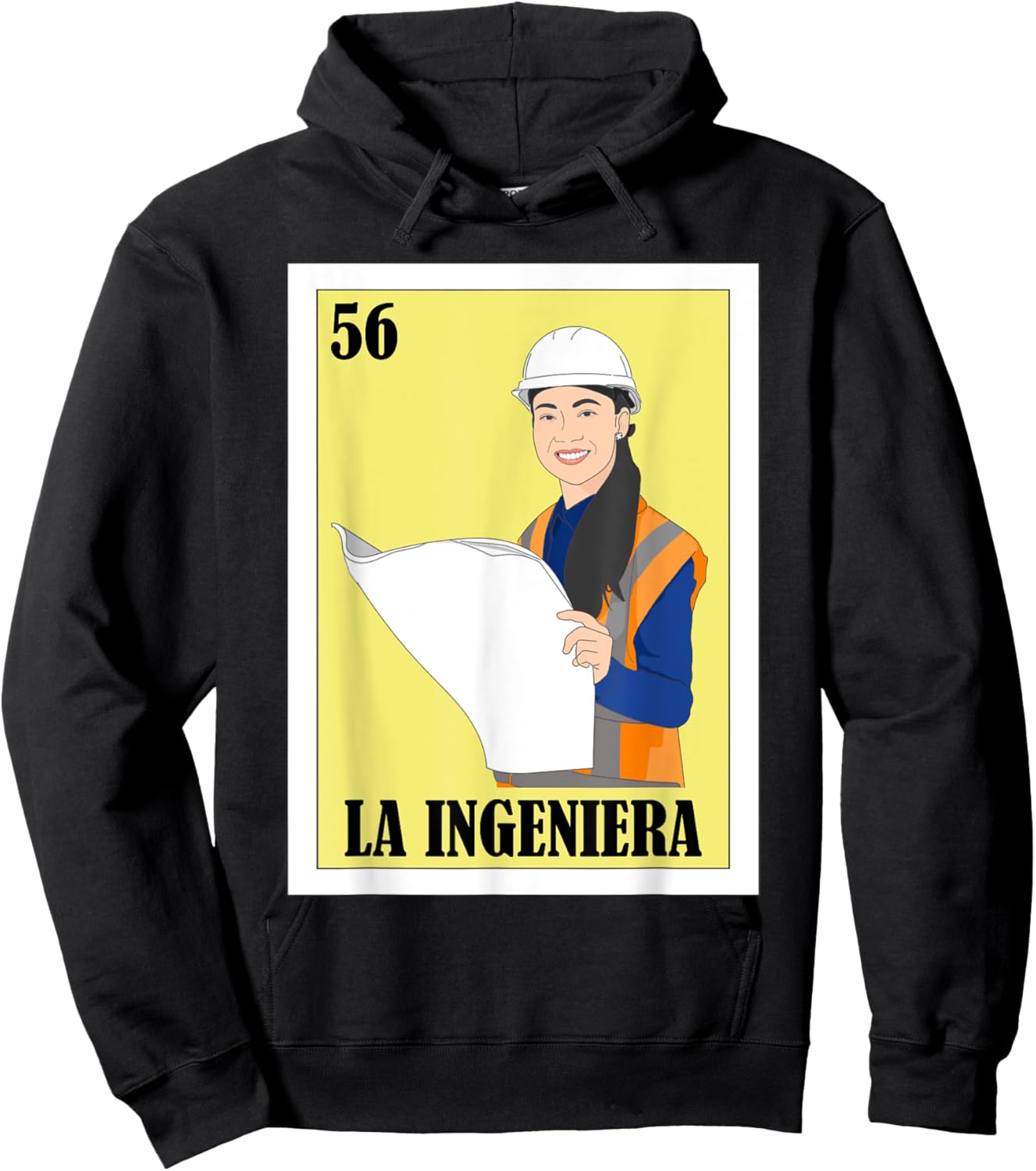 Funny Mexican Engineering Design - La Ingeniera Hoodie - Hoodie | Black