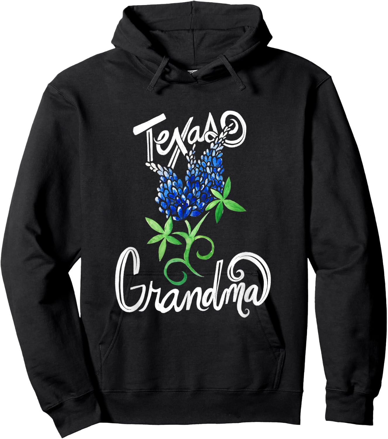 Texas Grandma Texas bluebonnets Hoodie - Hoodie | Black