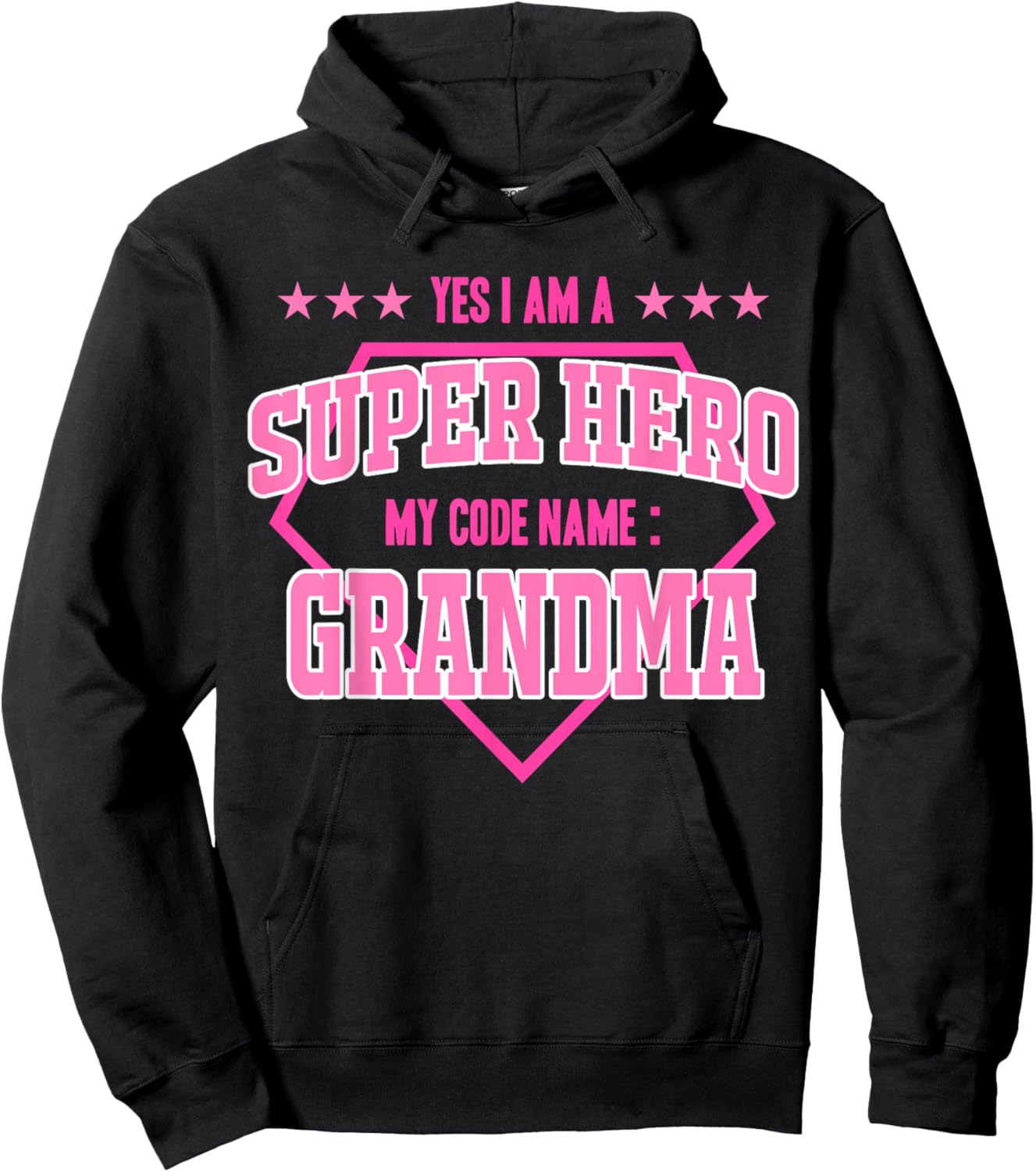 Yes I'm A Superhero Codename Grandma Grandma Mother's Day Hoodie - Hoodie | Black