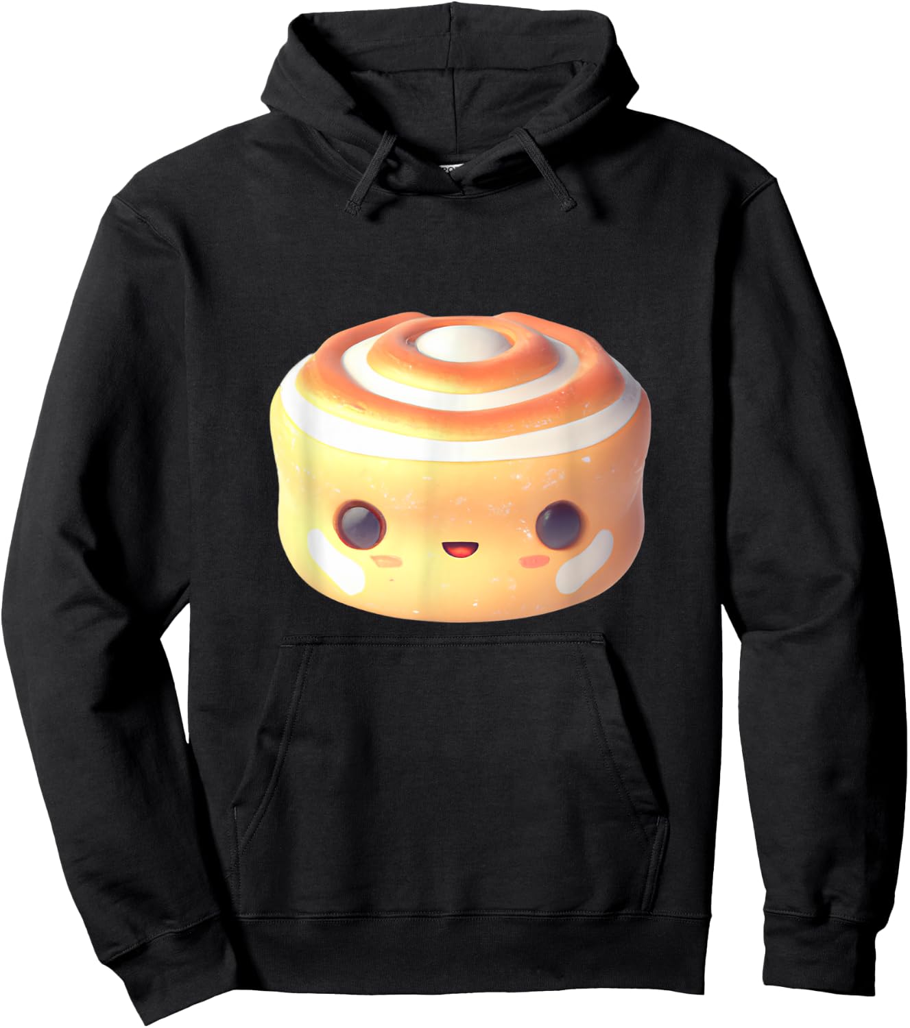 Kawaii Cinnamon Roll Hoodie - Hoodie | Black