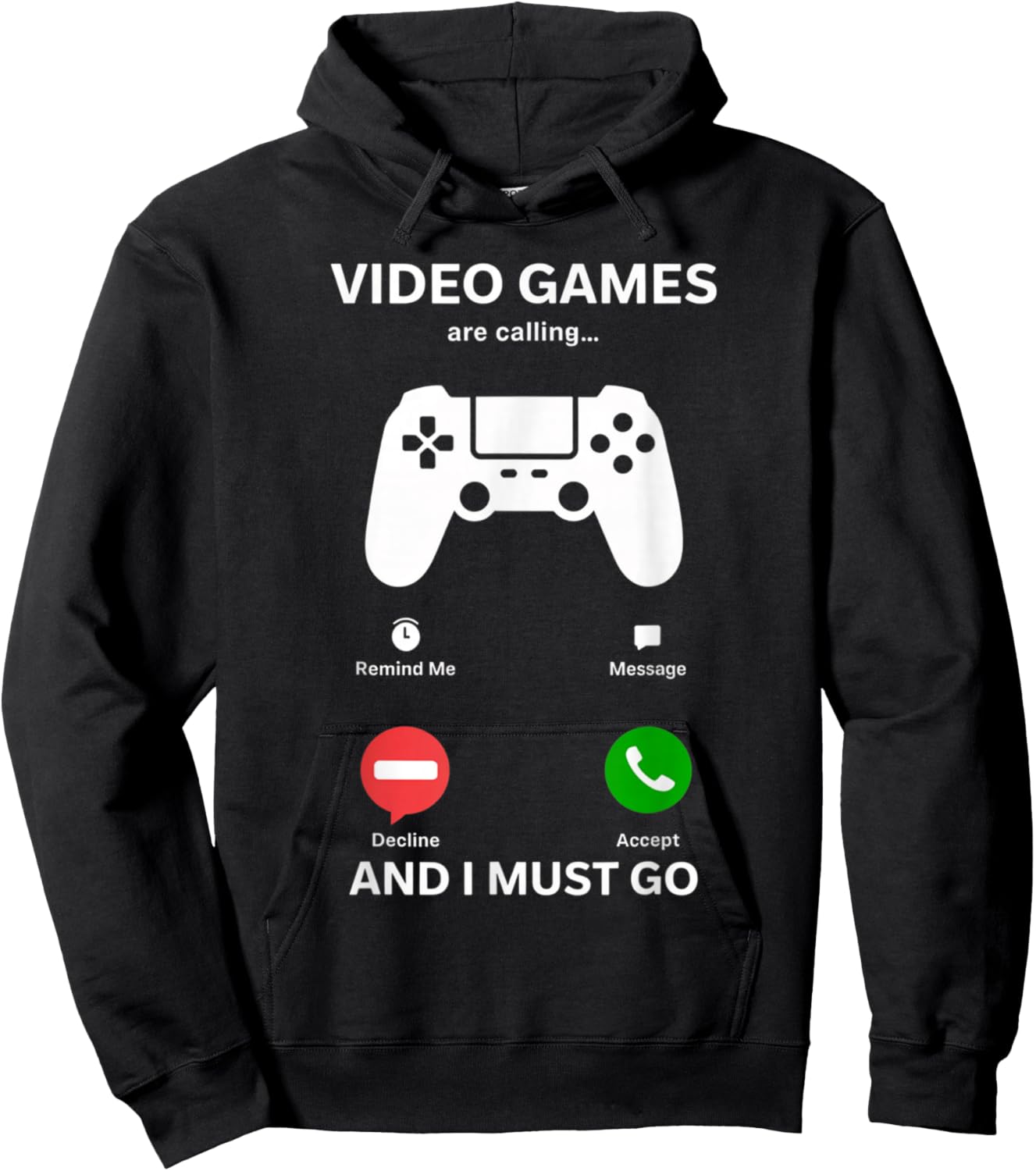 Video Games are Calling and I Must Go Funny Gamer Men Boys Hoodie - Hoodie | Black