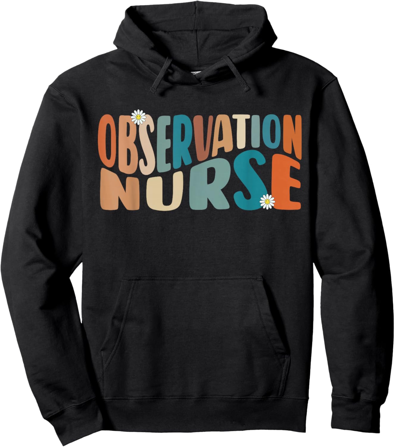Observation Nurse Groovy Medical Observation Unit Nursing RN Hoodie - Hoodie | Black