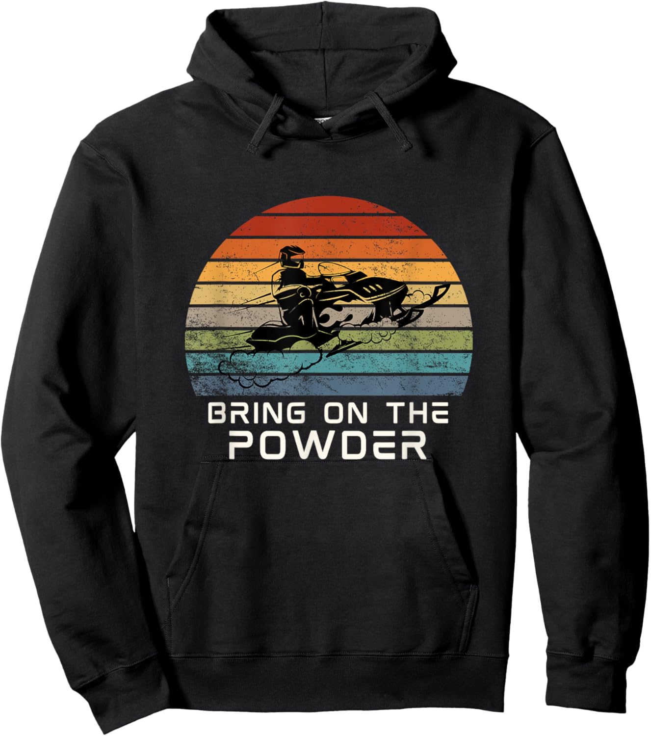 Bring on The Power Snowmobiling Funny Snowmobile Hoodie - Hoodie | Black