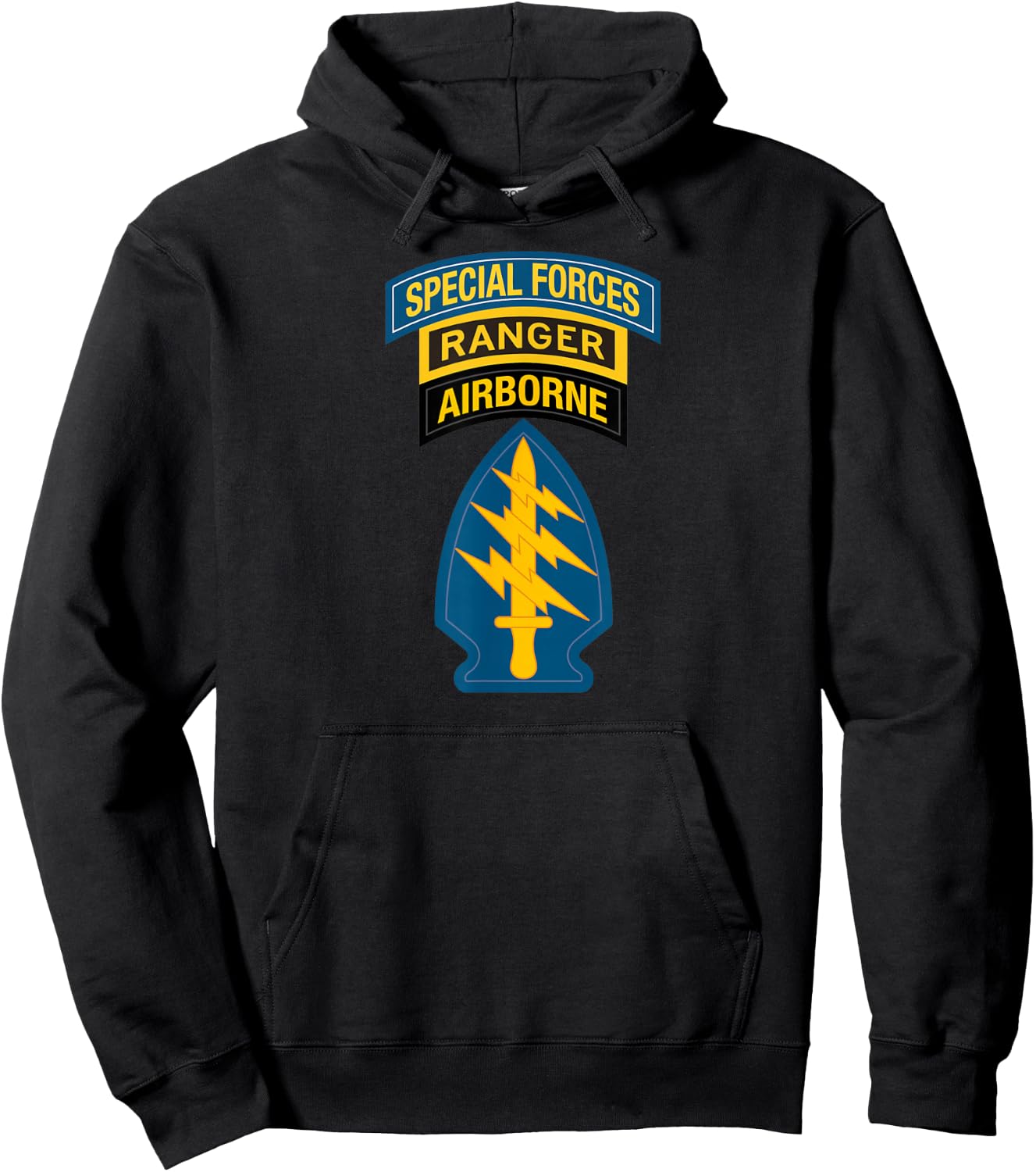 Special Forces Patch - SF Ranger Tab Hoodie - Hoodie | Black