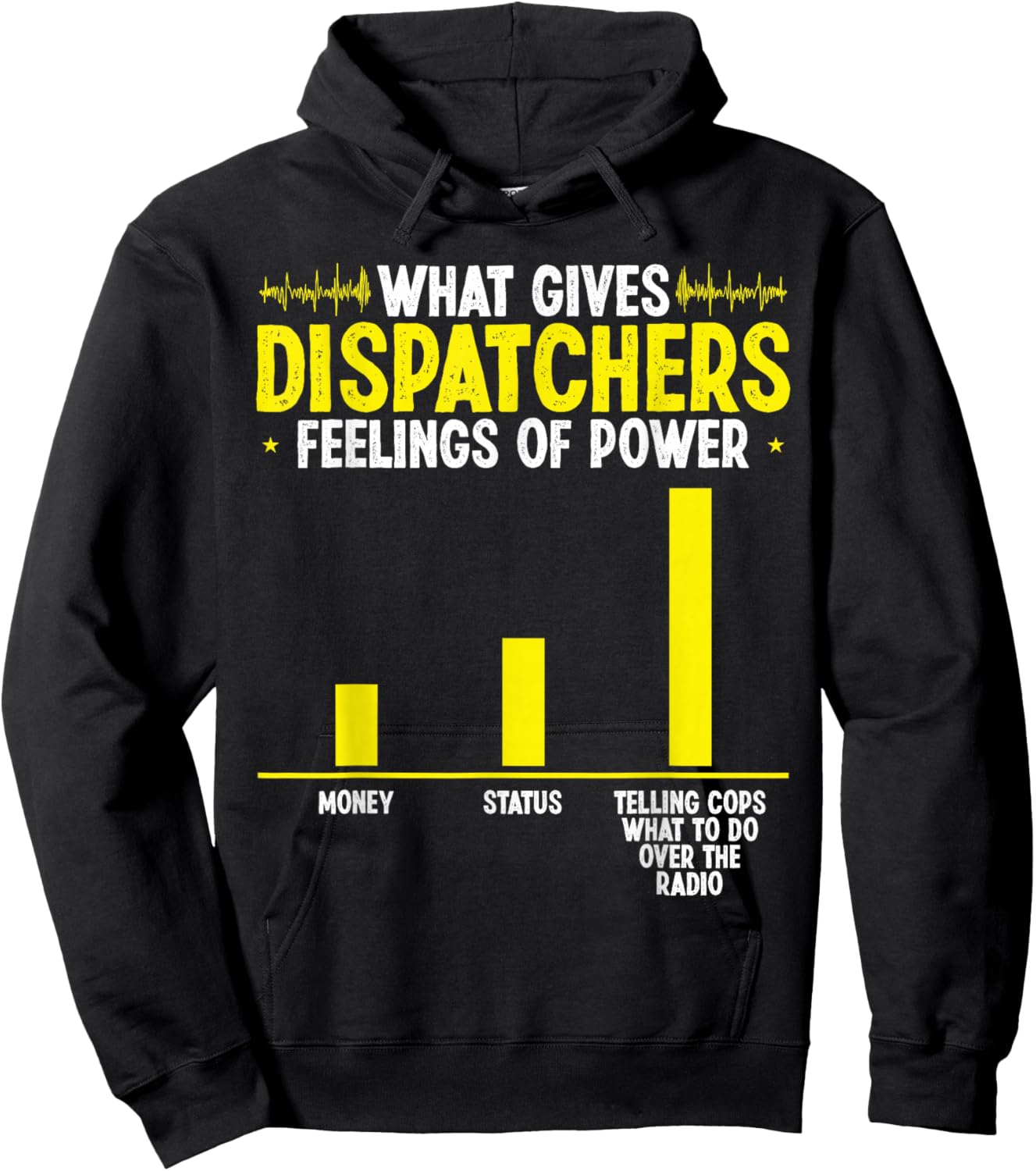 Thin Gold Line Flag May be your 911 Dispatch Operator Hoodie - Hoodie | Black