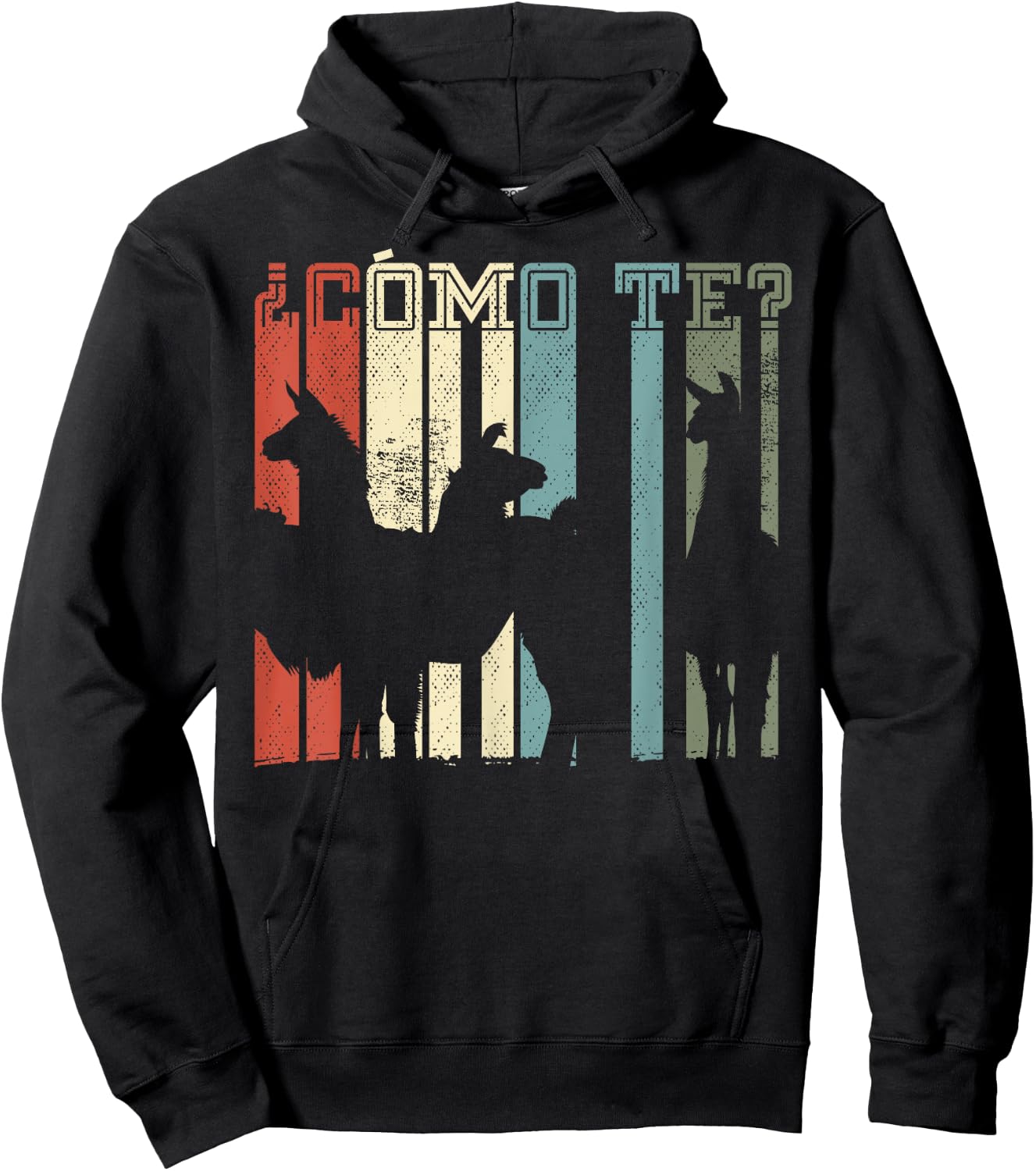 Funny Spanish gift, Como Te Llama, Llama design Hoodie - Hoodie | Black