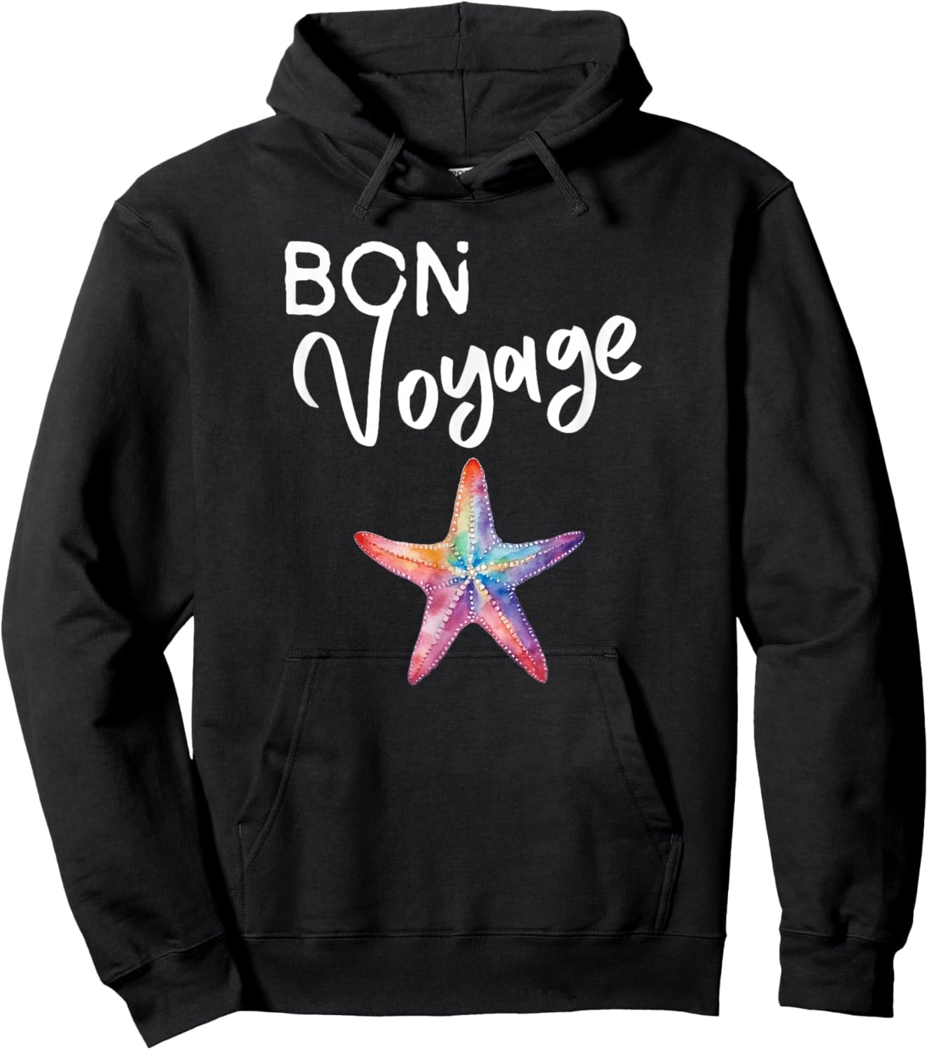 Bon Voyage Cruise Ship Starfish lover Cruisers Nautical Hoodie - Hoodie | Black