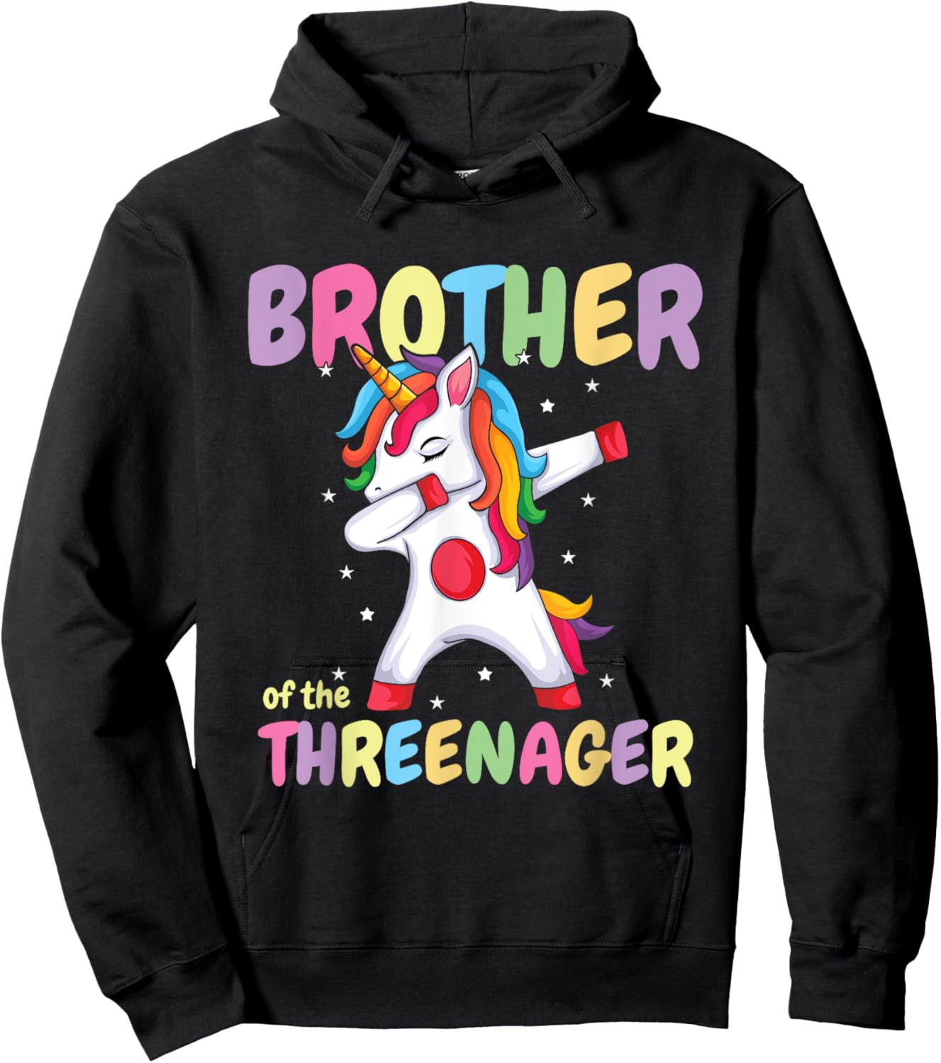 Brother Of The Threenager Birthday 3 Years Hoodie - Hoodie | Black