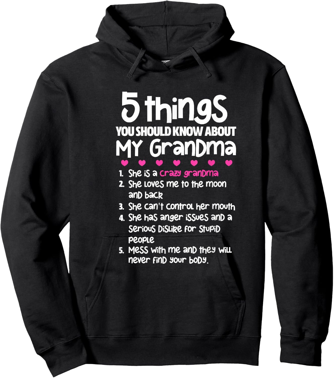 5 Things You Should Know About My Grandma Hoodie - Hoodie | Black