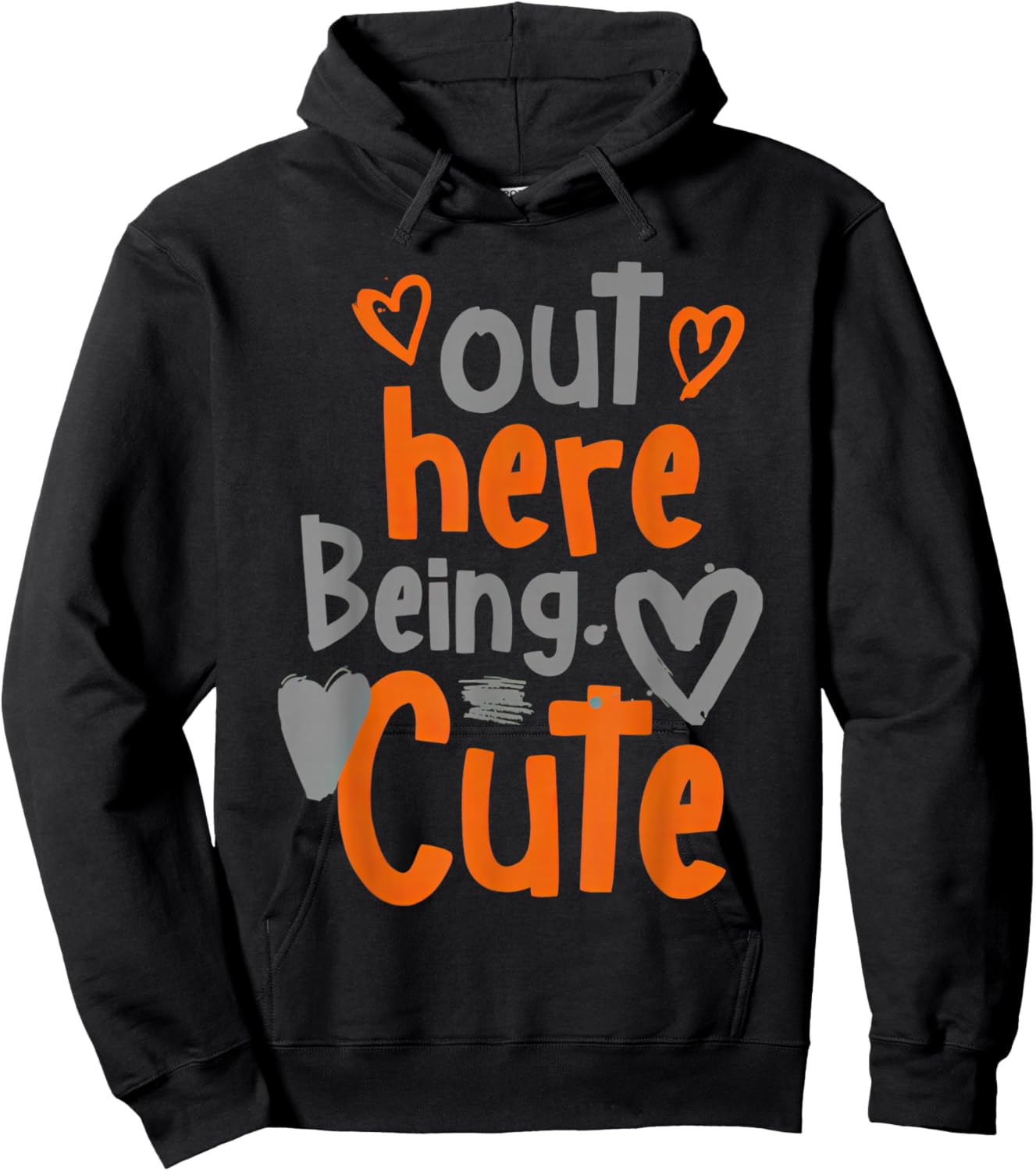 Olive Army Solar Orange Color Match Hoodie - Hoodie | Black