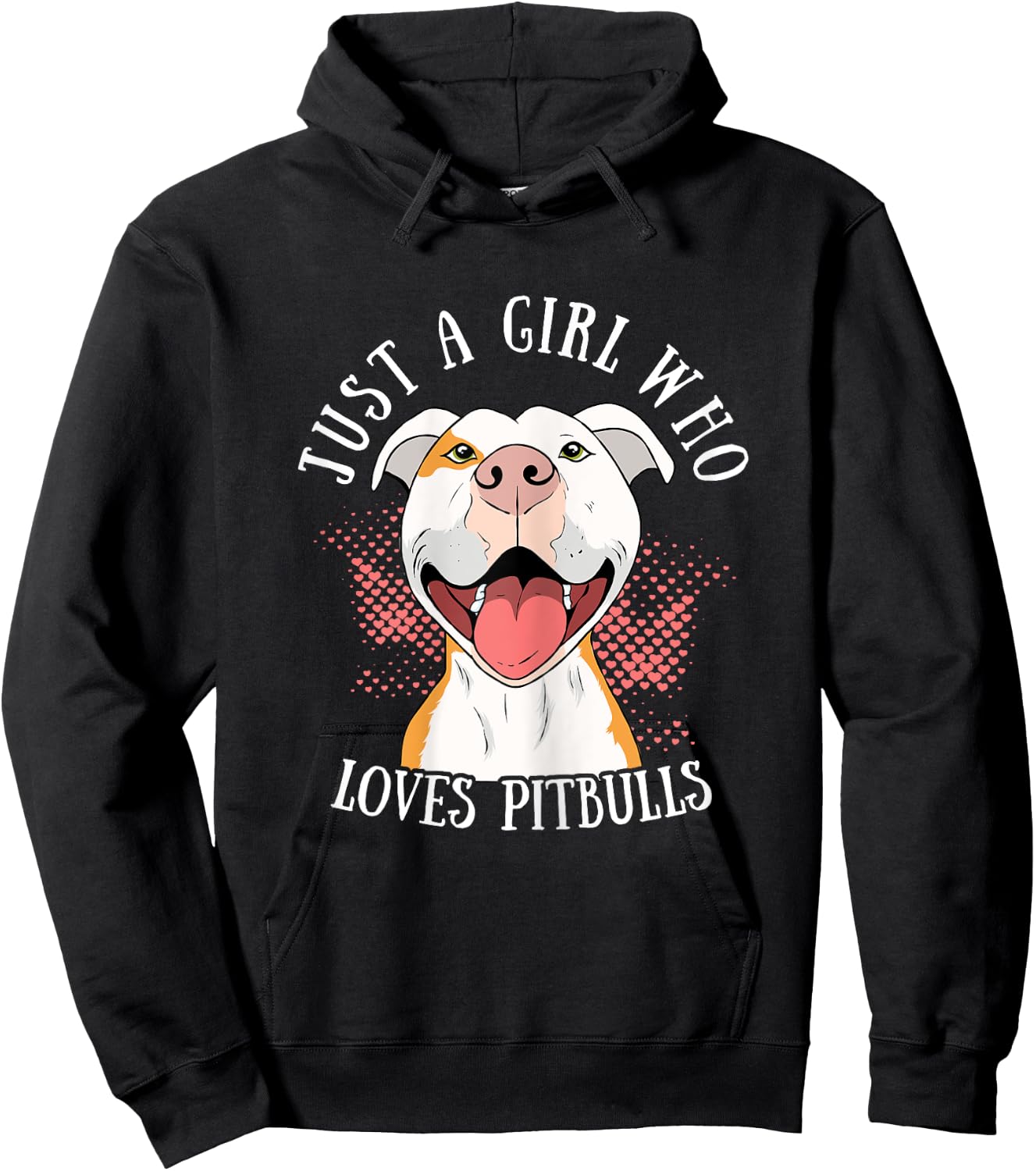 Funny Just A Girl Who Loves Pitbulls Cute Dog Puppy Lovers Hoodie - Hoodie | Black