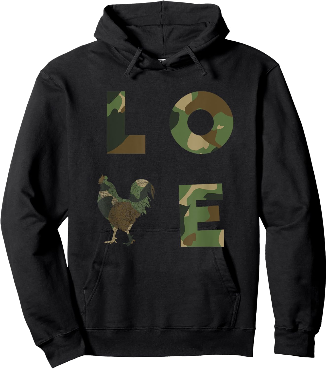 Chicken Whisperer - Women Men Camo Camouflage Chicken Fan Hoodie - Hoodie | Black