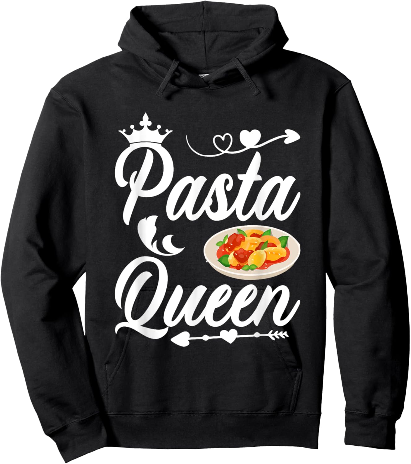 Pasta Queen I Pasta Hoodie - Hoodie | Black