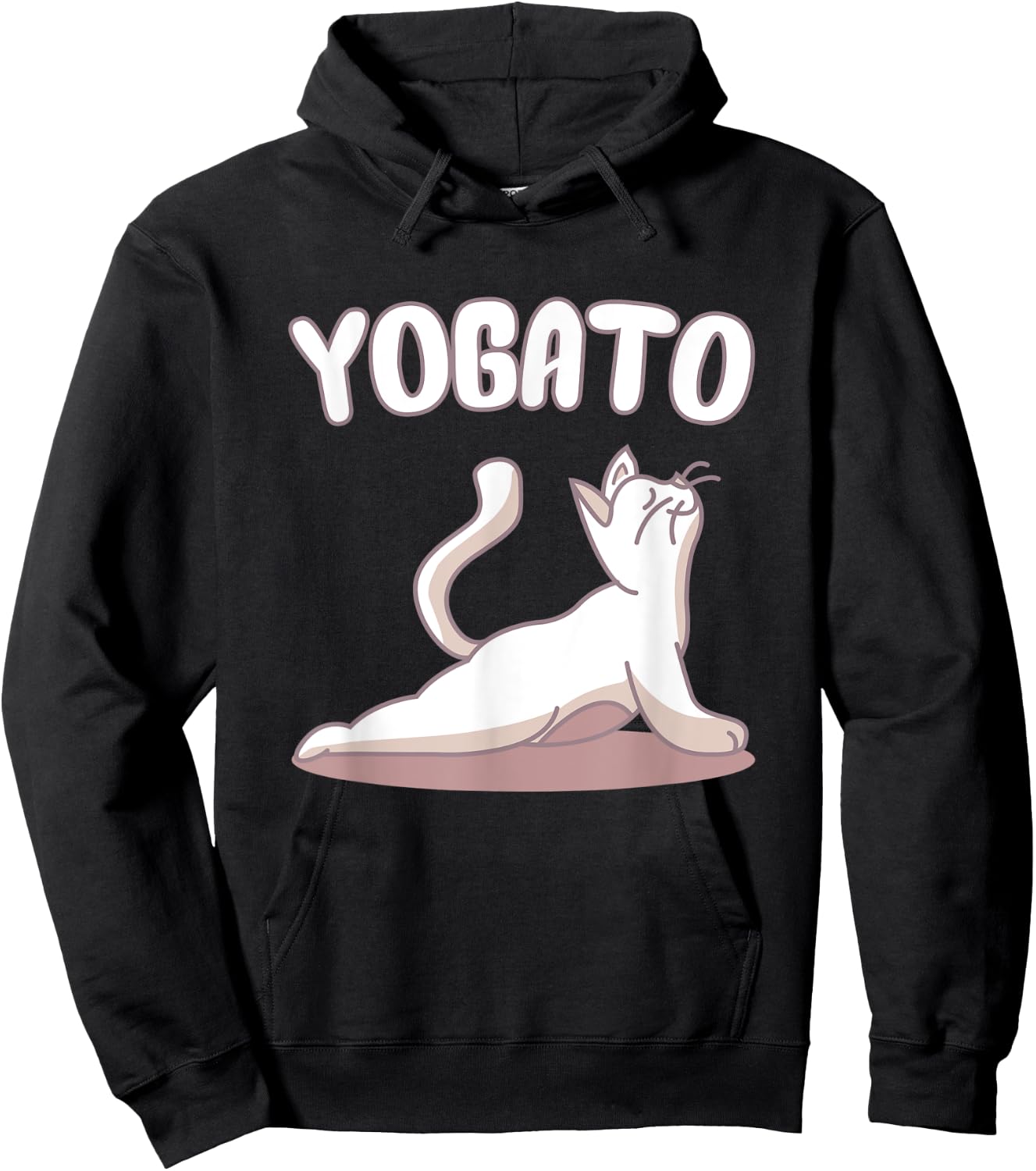 Funny Yoga Cat In Spanish Gato Yogato Doing Cobra Yoga Pose Women Kids Hoodie - Hoodie | Black