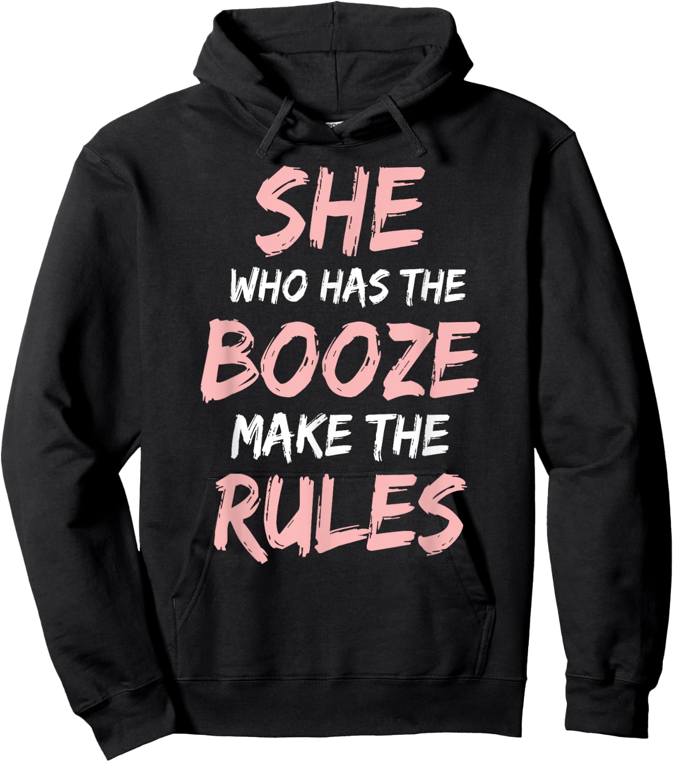 She Who Has The Booze Make Rules Funny Bartender Women Hoodie - Hoodie | Black