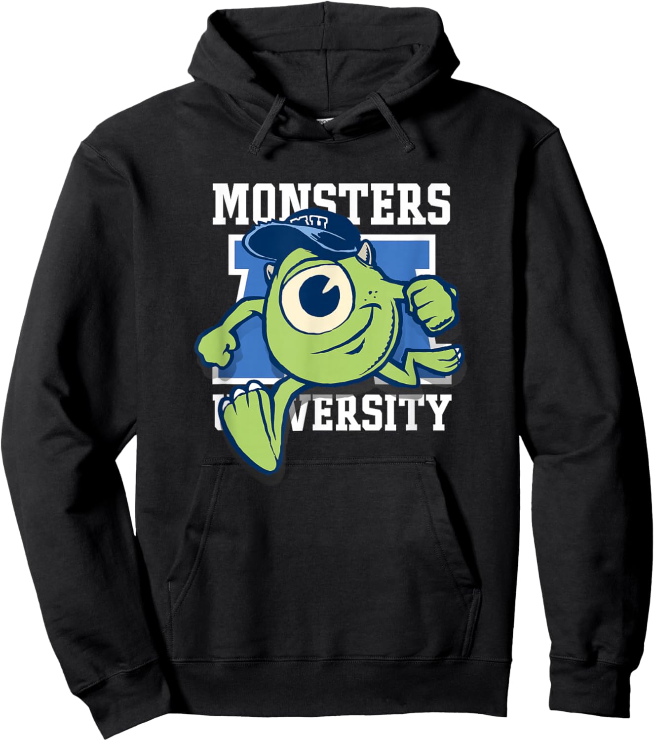 Disney Pixar Monsters University Mike Wazowski Big Portrait Hoodie - Hoodie | Black