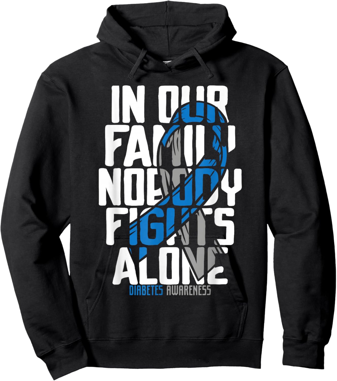 Diabetes Support Family Diabetic T2D T1D Diabetes Awareness Hoodie - Hoodie | Black