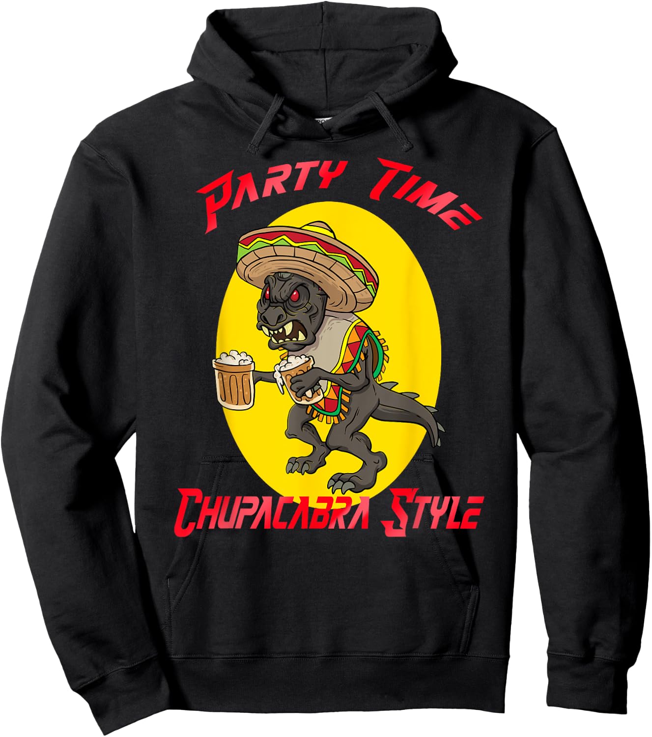 Chupacabra Party Time Cinco de Mayo Hoodie - Hoodie | Black