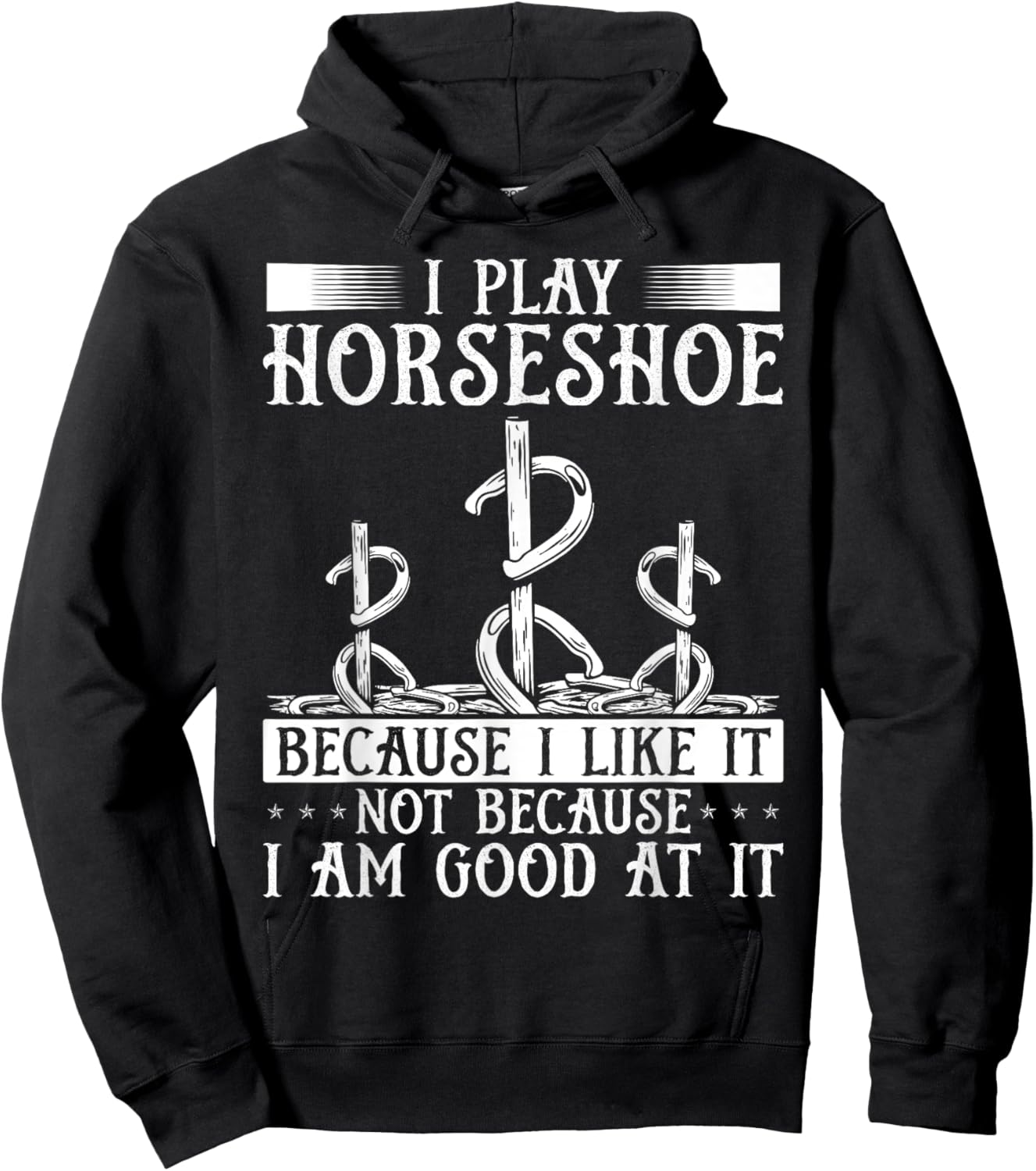 Horseshoe Pitching Tournament Thrower Game Toss Tosser Hoodie - Hoodie | Black