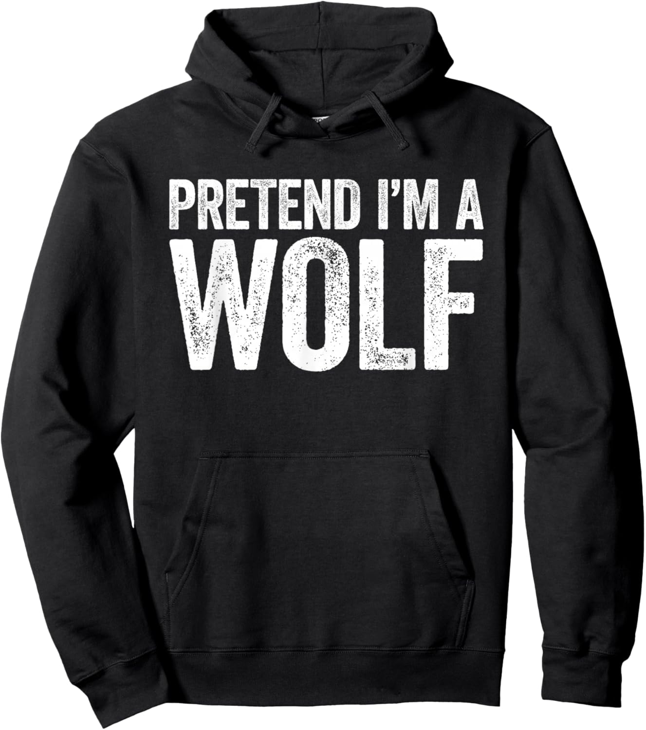 Pretend I'm A Wolf Shirt Adult Kids Matching Wolf Costume Hoodie - Hoodie | Black