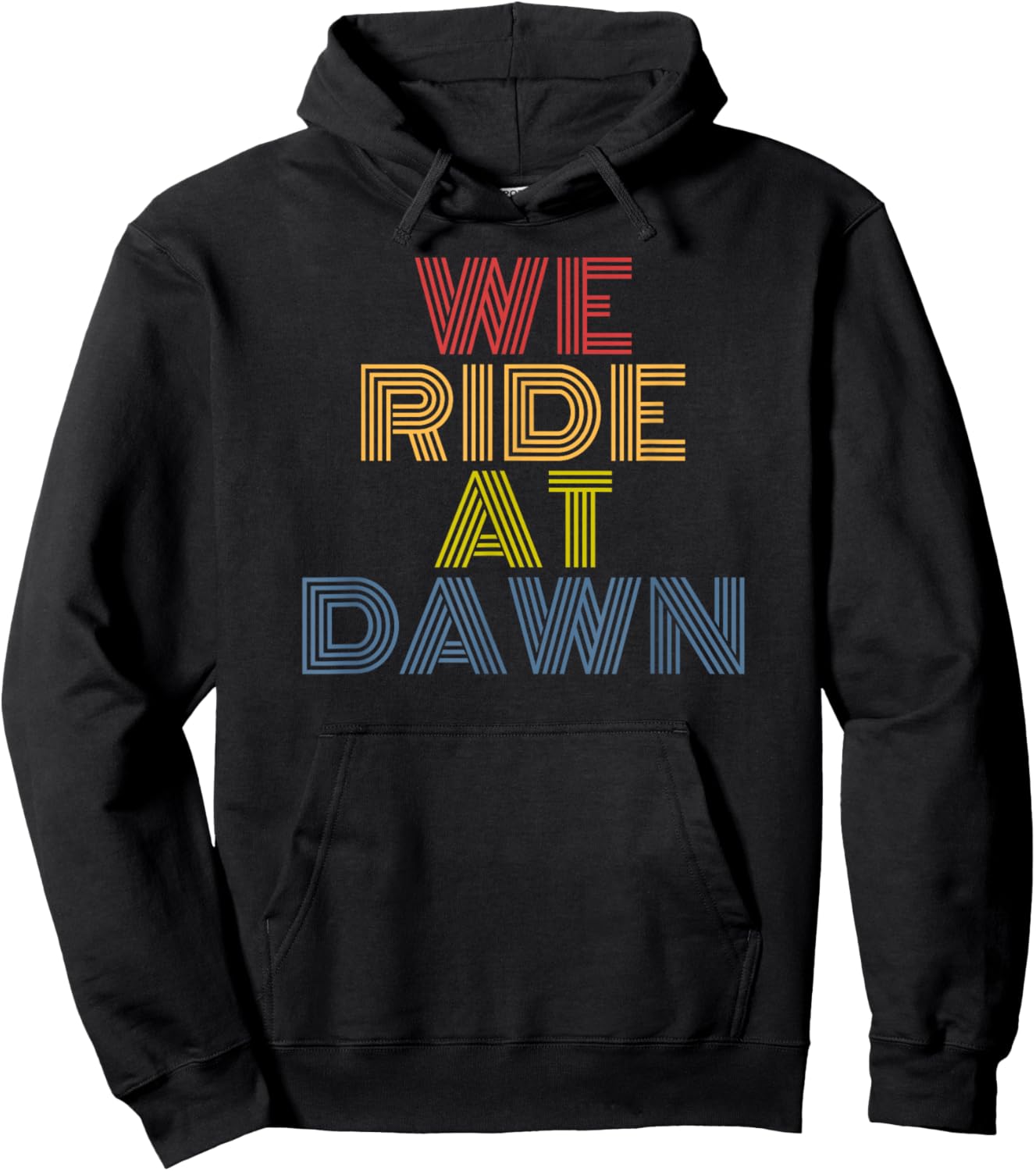 We Ride At Dawn Lawn Grass Mower Funny Dad Hoodie - Hoodie | Black