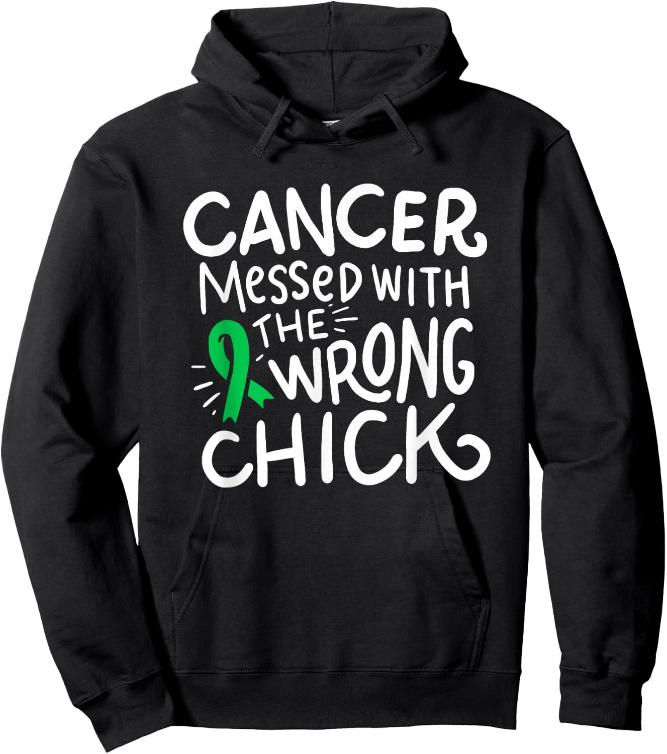 Gallbladder Cancer Survivor Bile Duct Chemo Green Ribbon Hoodie - Hoodie | Black