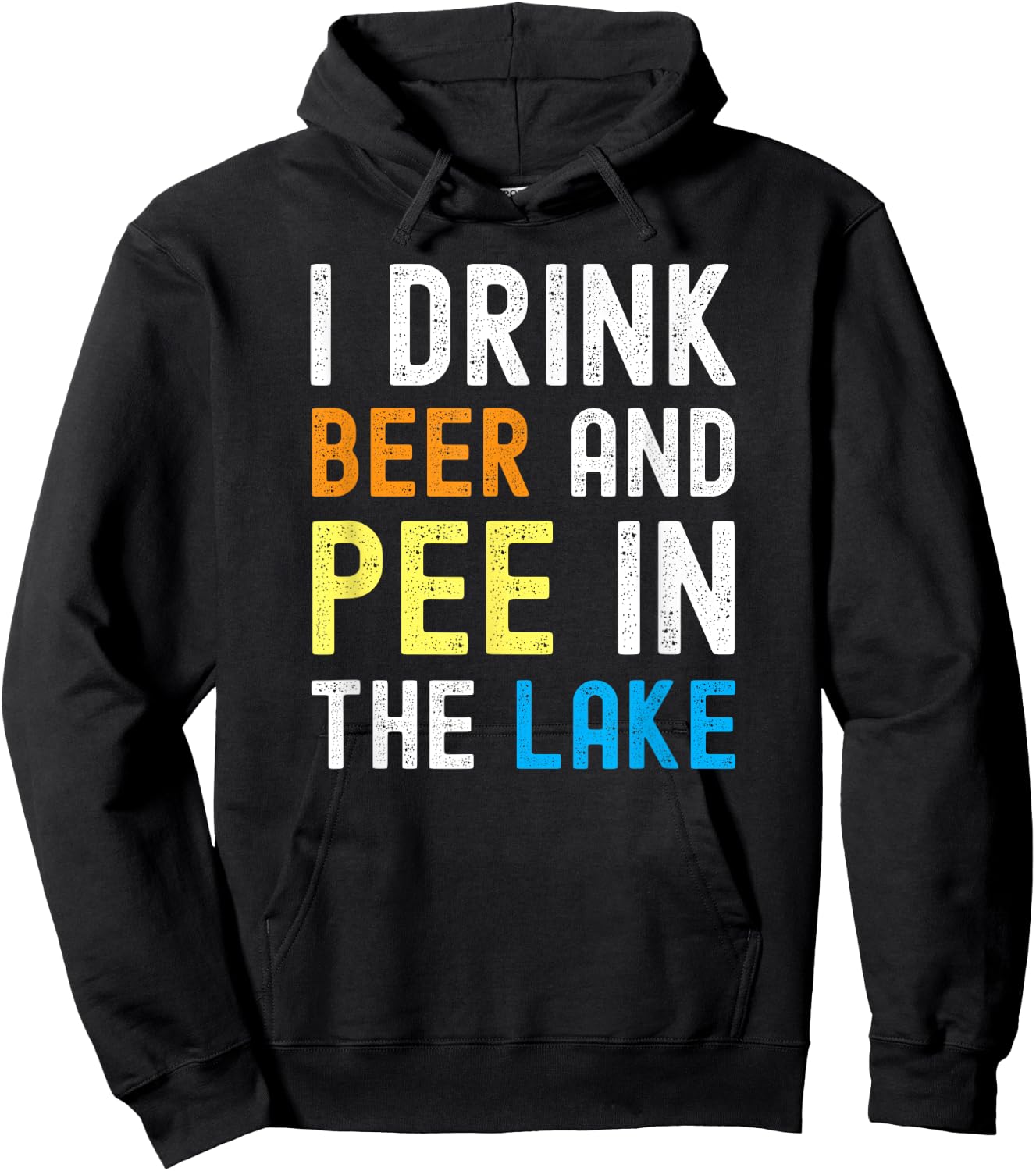 I Drink Beer I Pee In The Lake Funny Summer Vacation Women Hoodie - Hoodie | Black