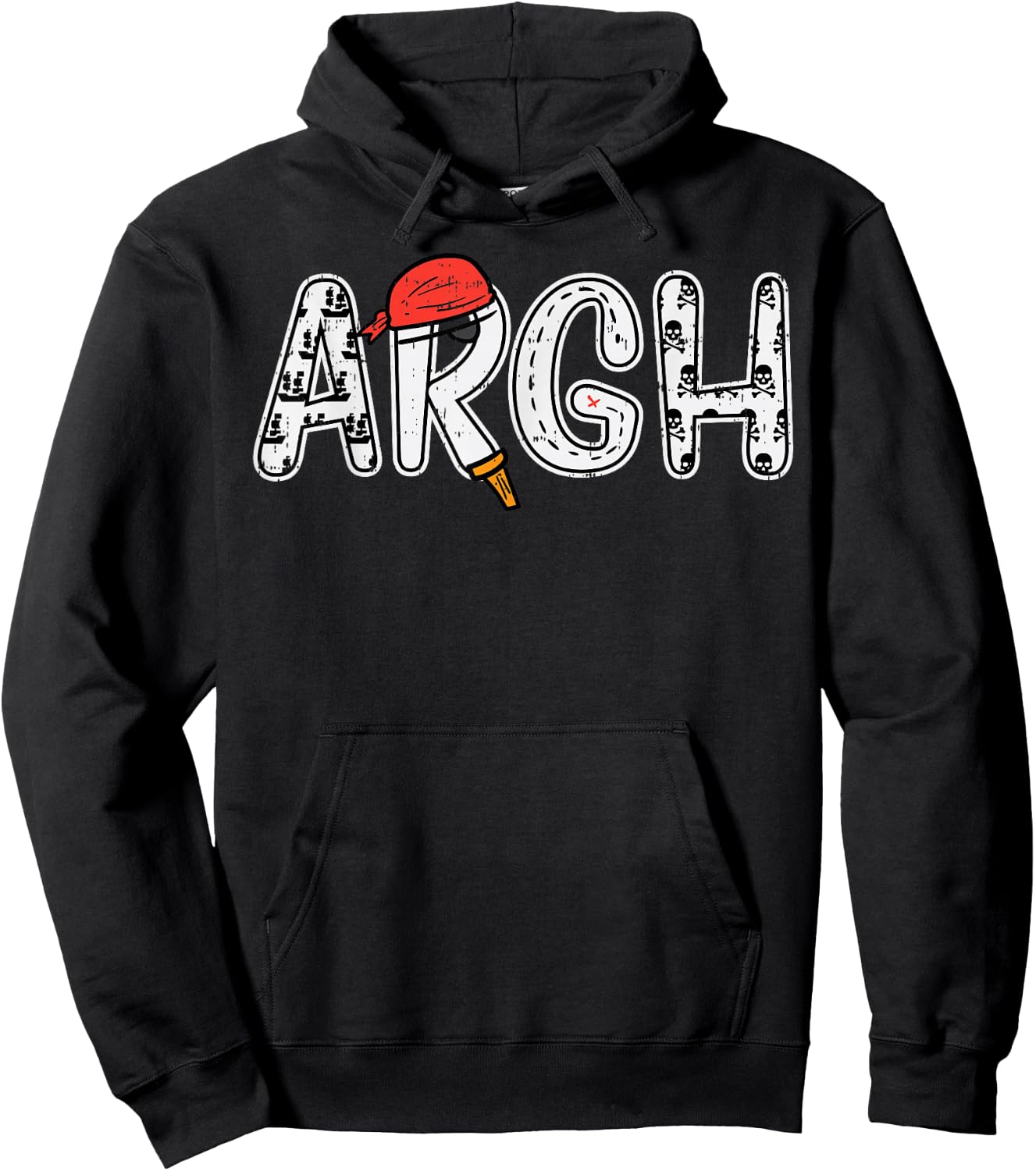 Argh Pirate Cute Halloween Costume Men Women Boys Girls Kids Hoodie - Hoodie | Black