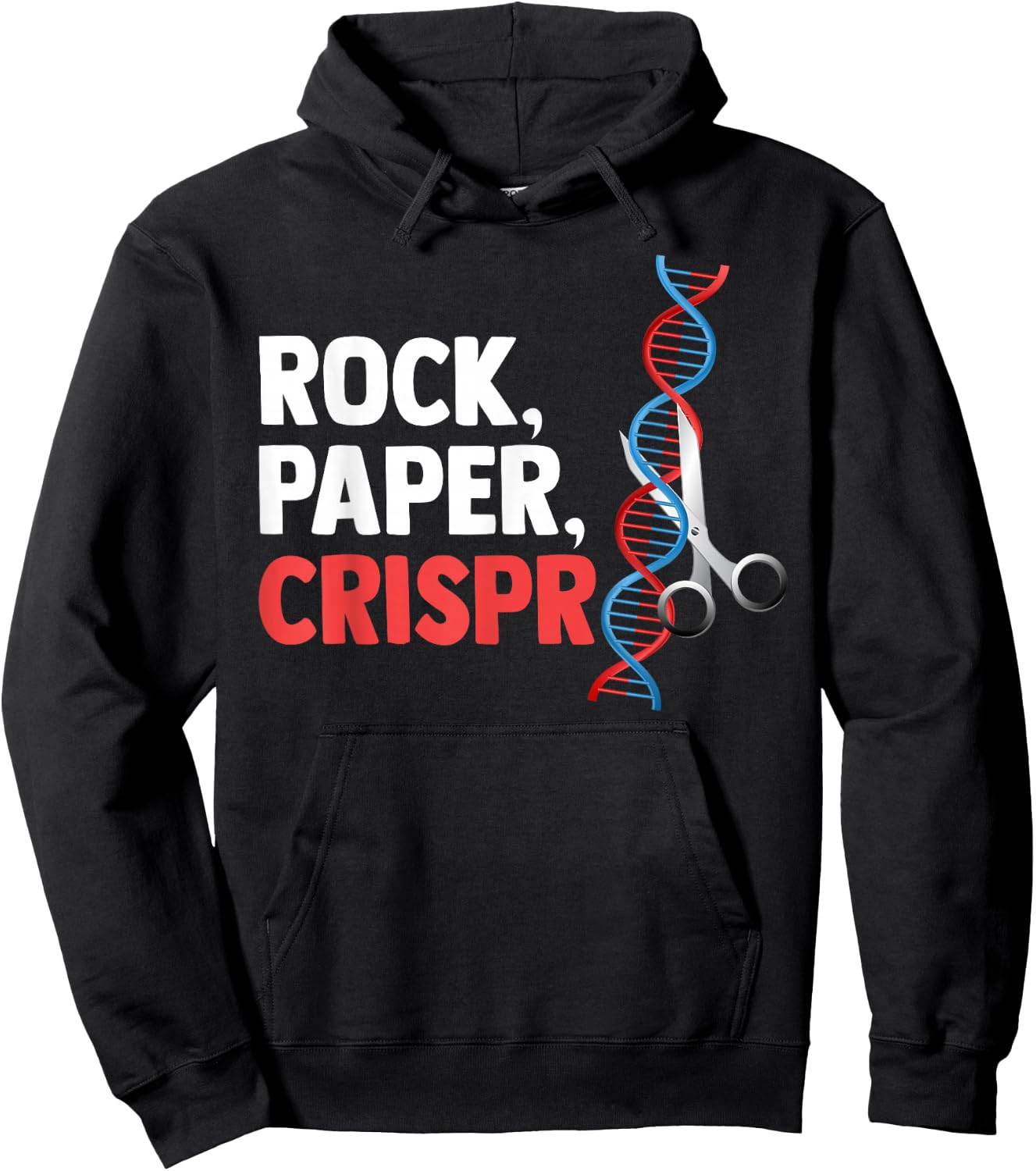 Crispr Rock Paper Scientist Biologist Hoodie - Hoodie | Black
