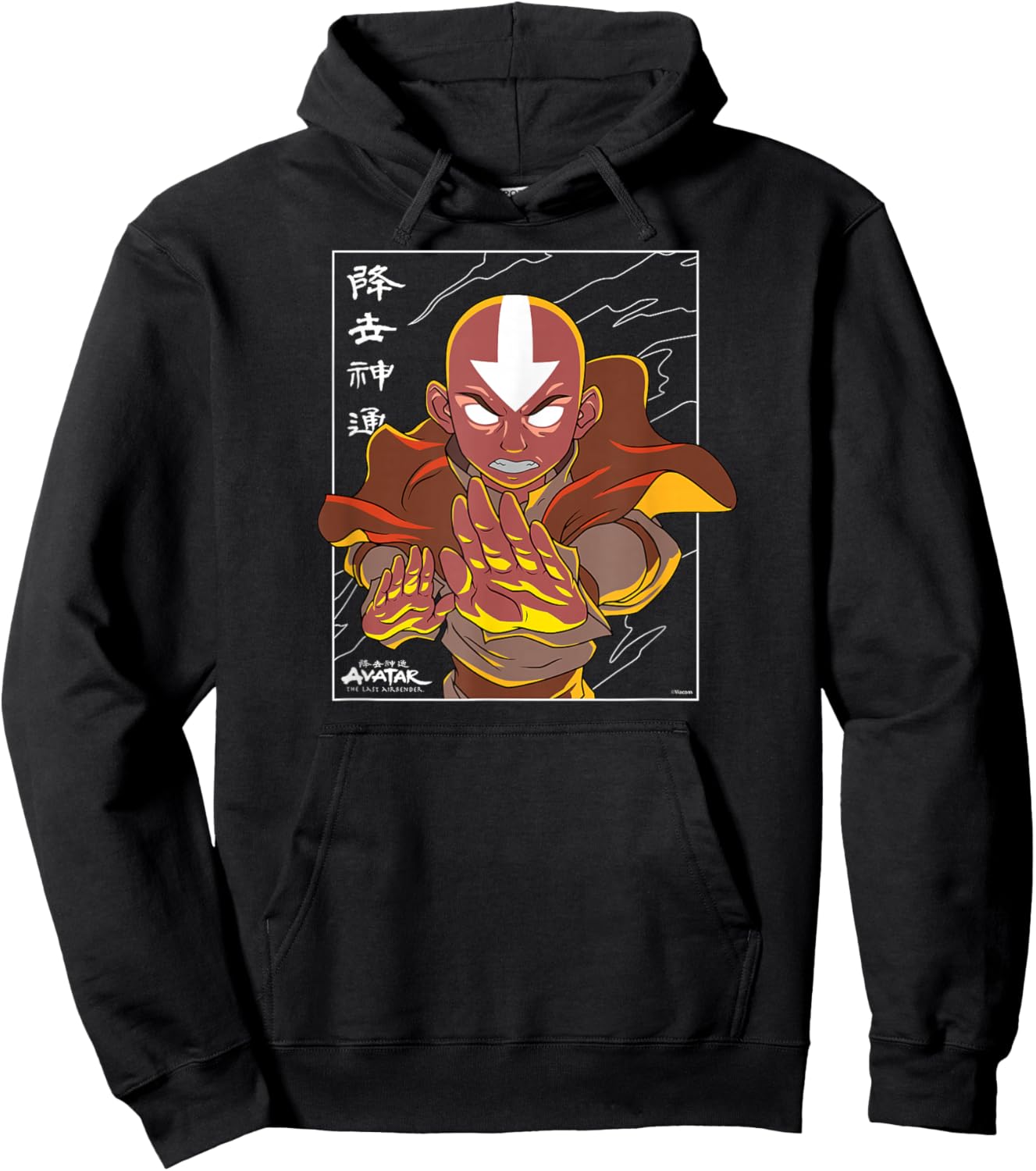 Avatar The Last Airbender - Aang Avatar State Hoodie - Hoodie | Black