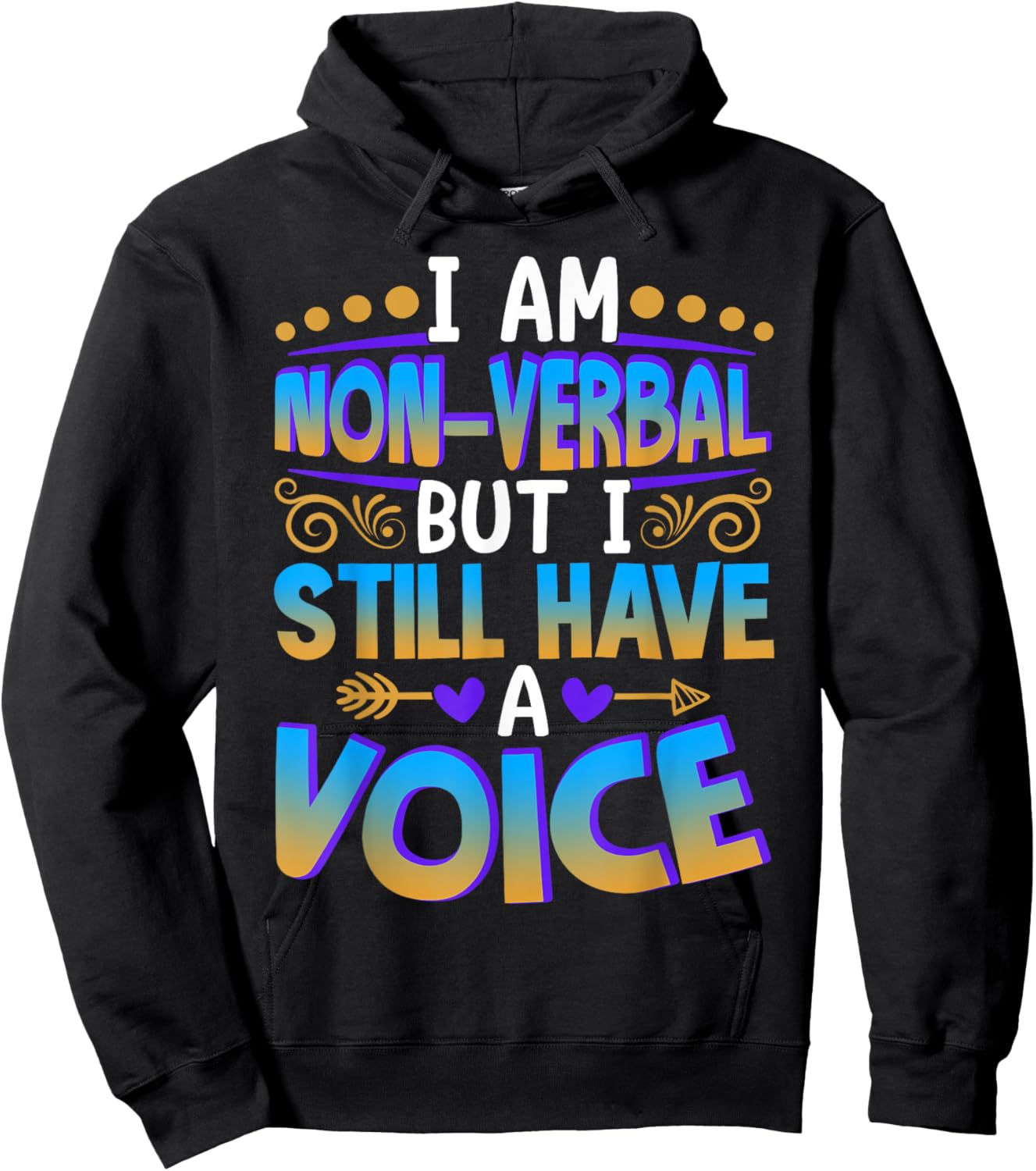 Special Needs NonVerbal Autism Awesome Gift Hoodie - Hoodie | Black