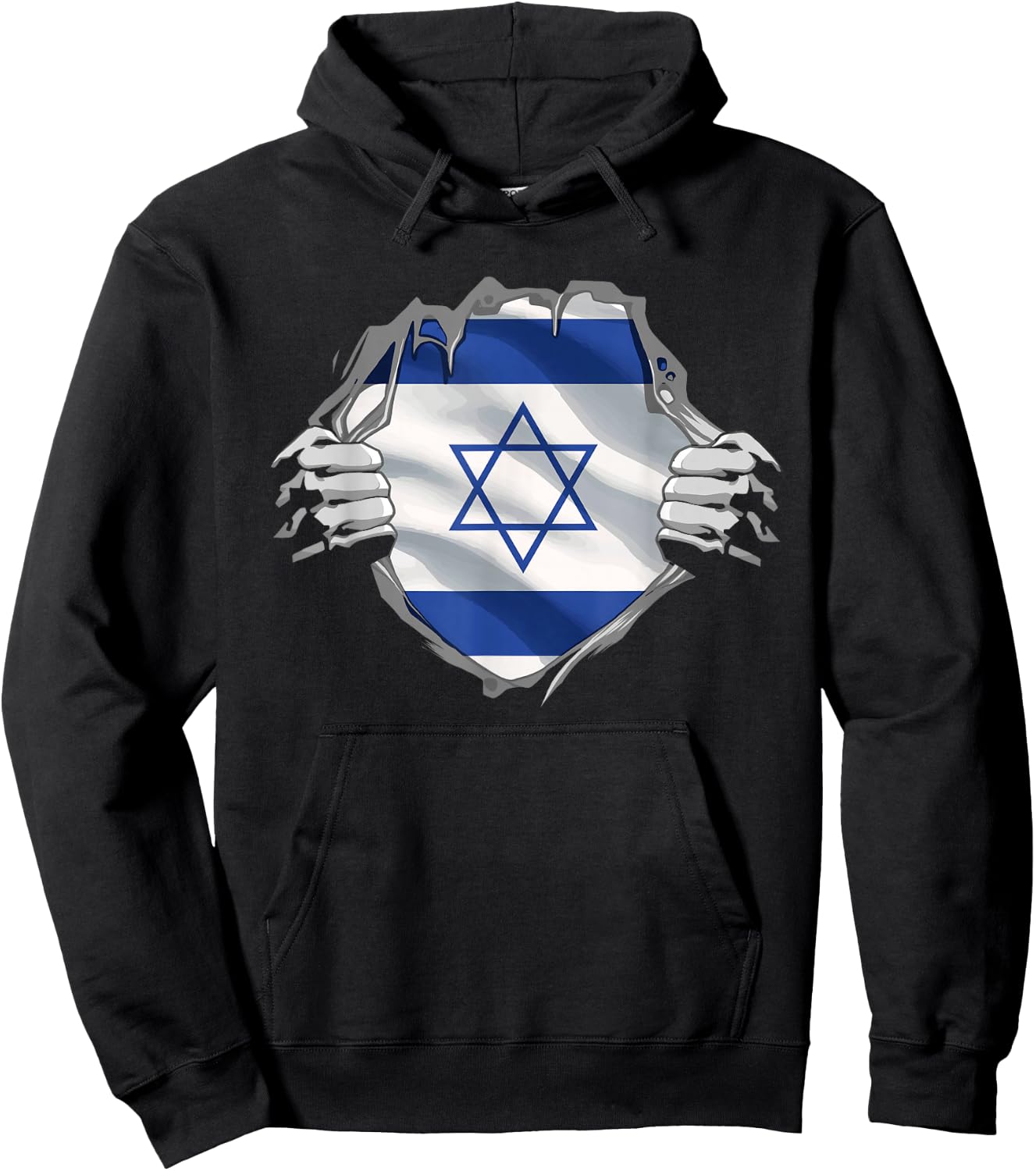 Israel Shirt Israel Flag Star of David Israeli Roots Jewish Hoodie - Hoodie | Black