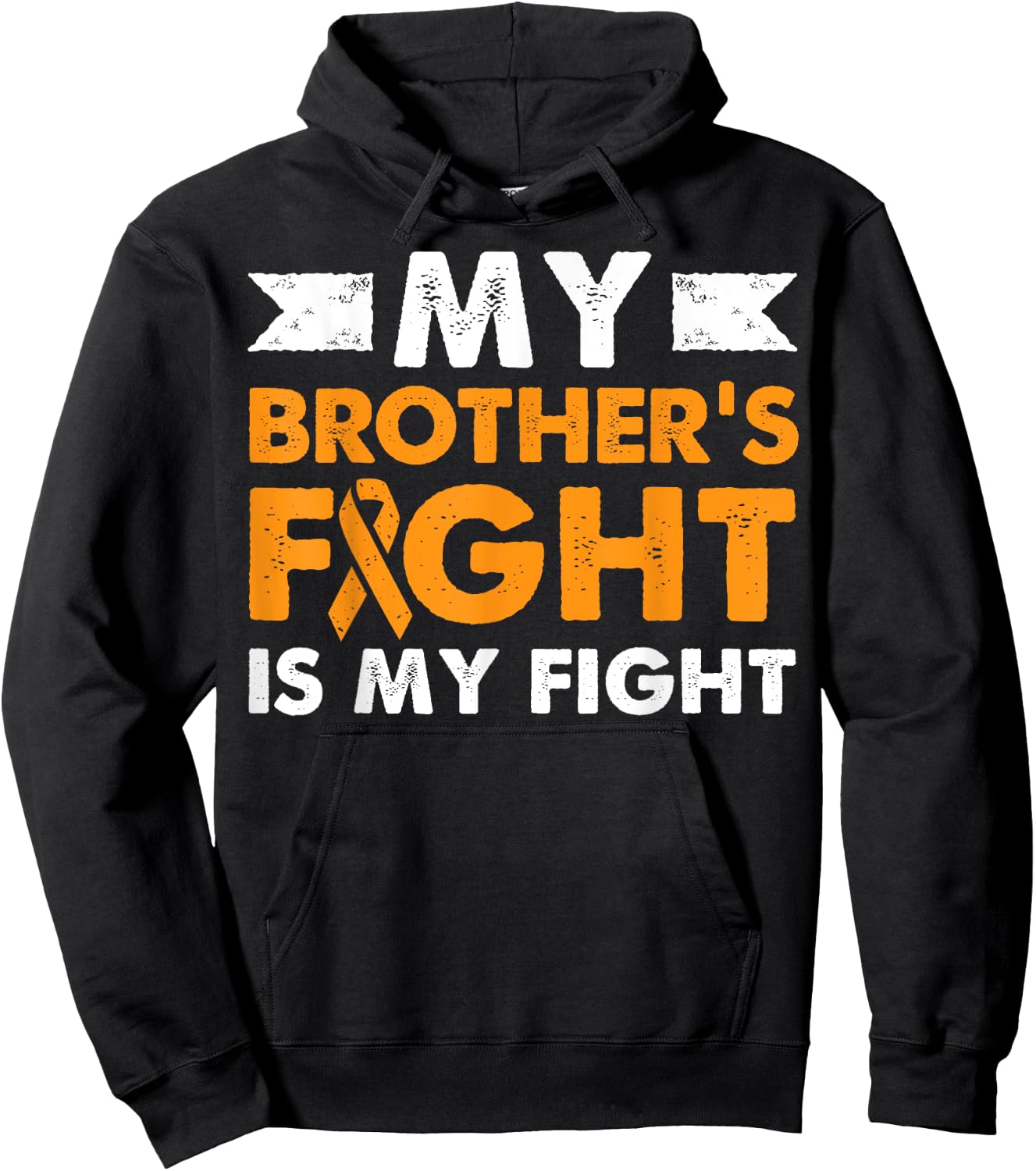 My Brother's Fight Leukemia Awareness Cancer Sister Gift Hoodie - Hoodie | Black