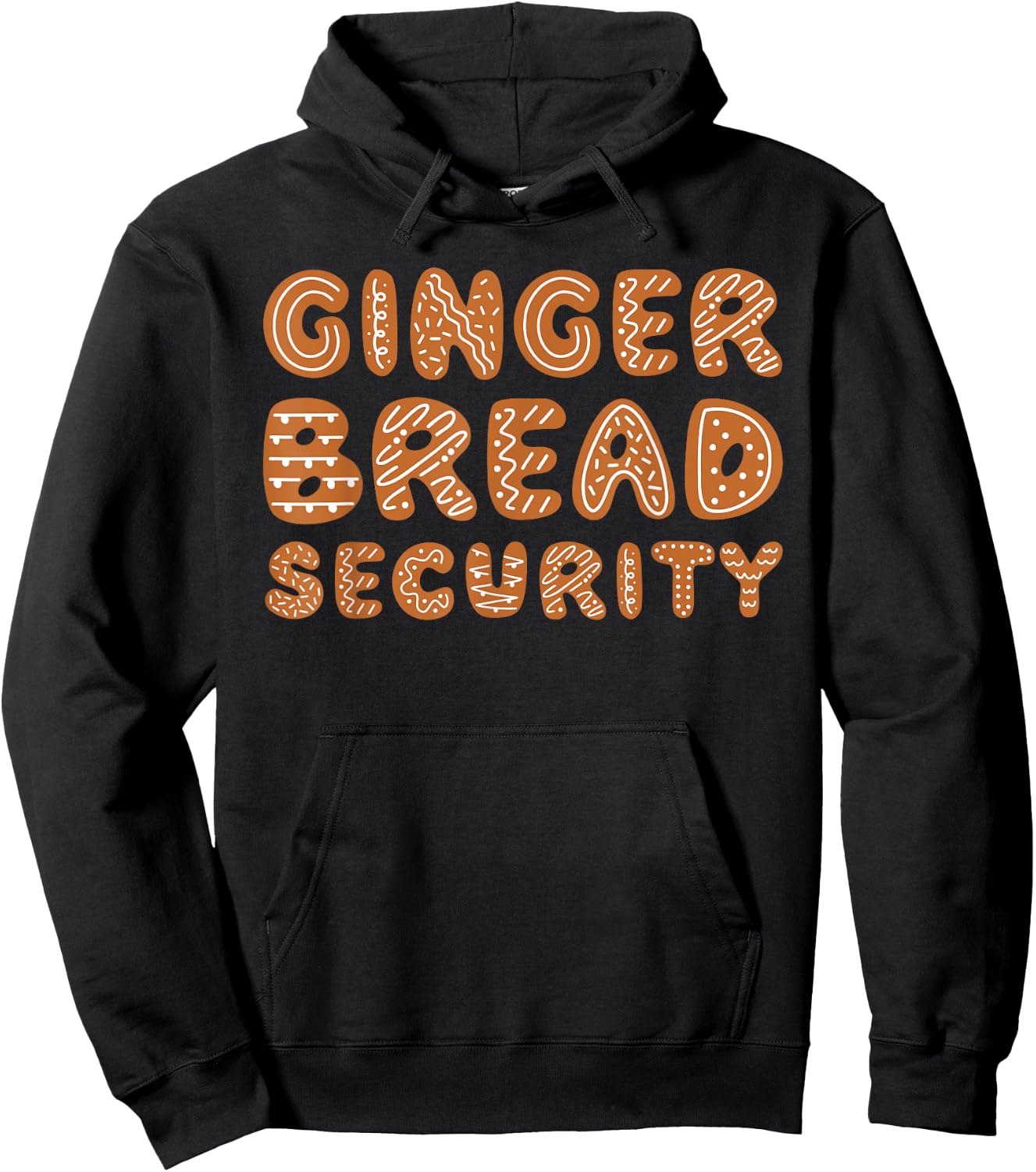 Gingerbread Security Family Christmas Costume Mom Dad Hoodie - Hoodie | Black