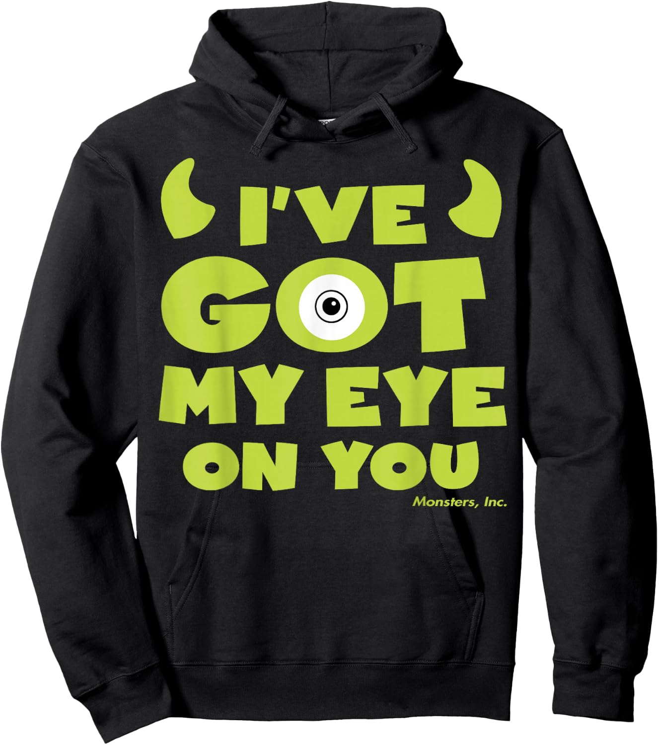 Disney Pixar Monsters Inc Mike Wazowski Eye On You Hoodie - Hoodie | Black