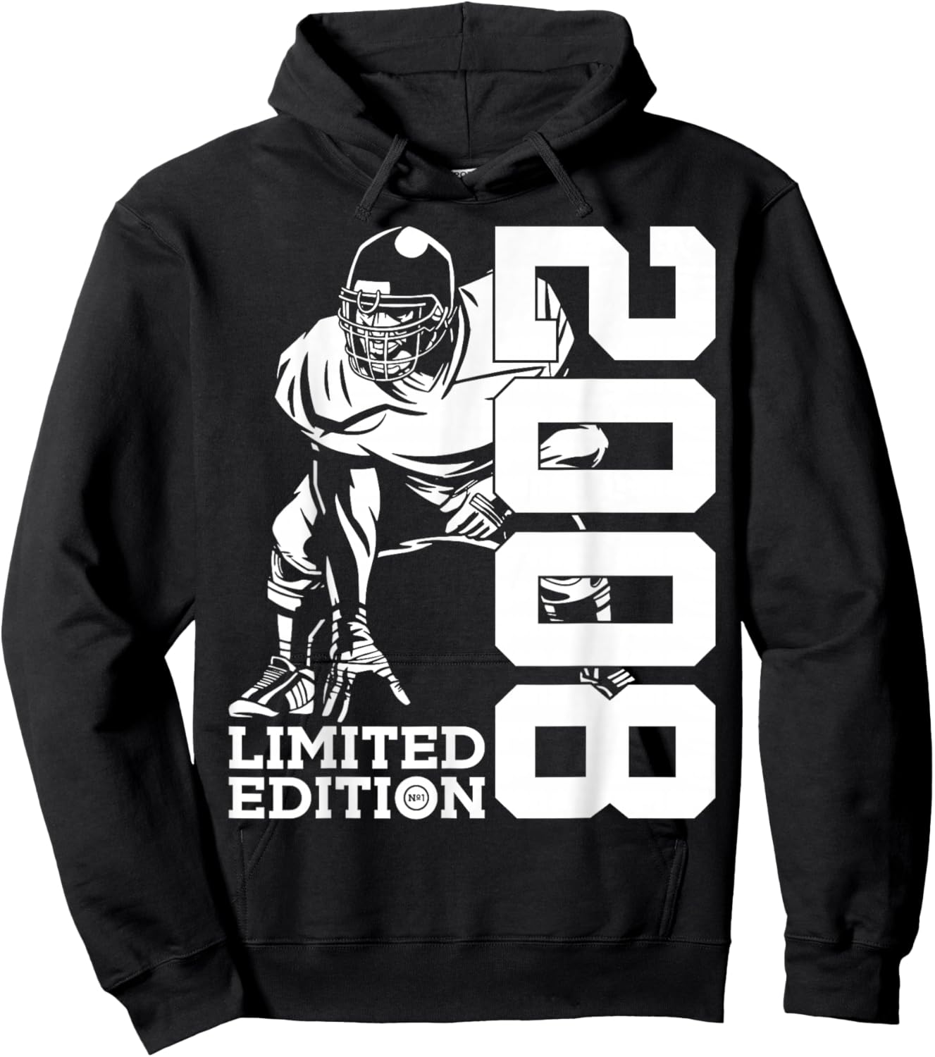 18th BIRTHDAY FOOTBALL LIMITED EDITION 2008 FOOTBALL Hoodie - Hoodie | Black