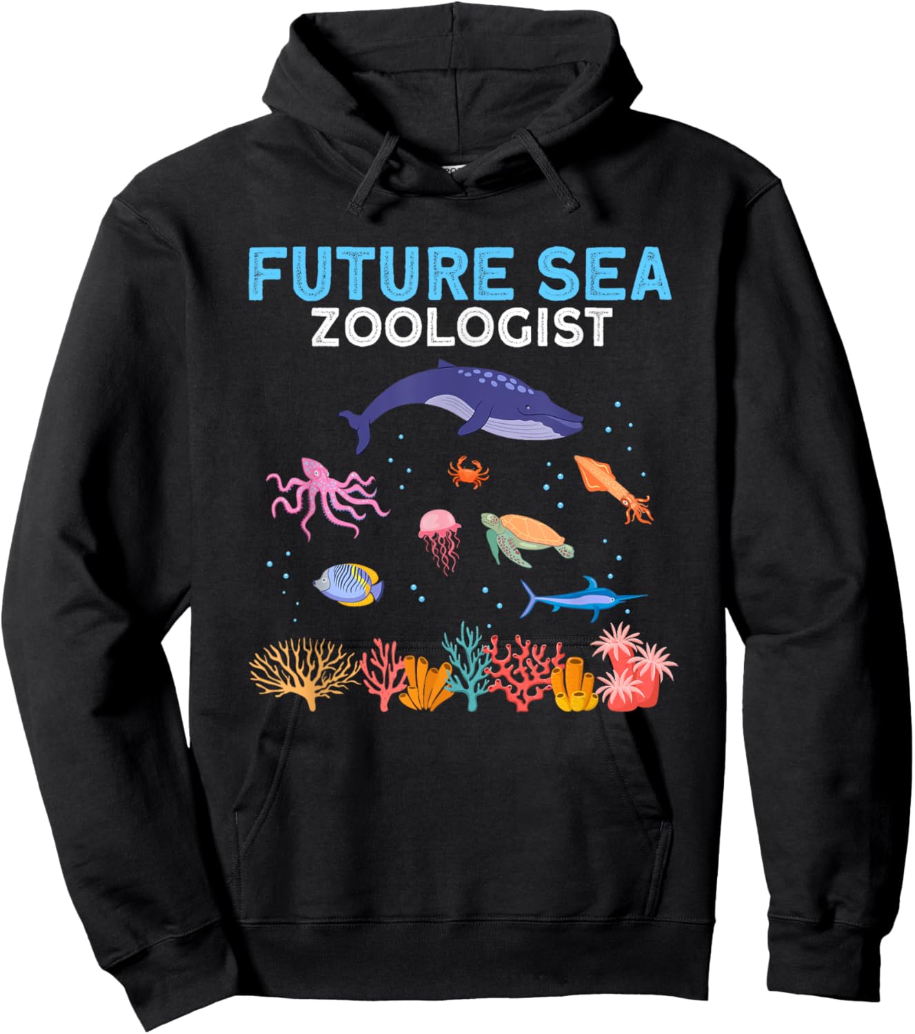 Future Sea Zoologist Ocean Student Marine Biologist Hoodie - Hoodie | Black
