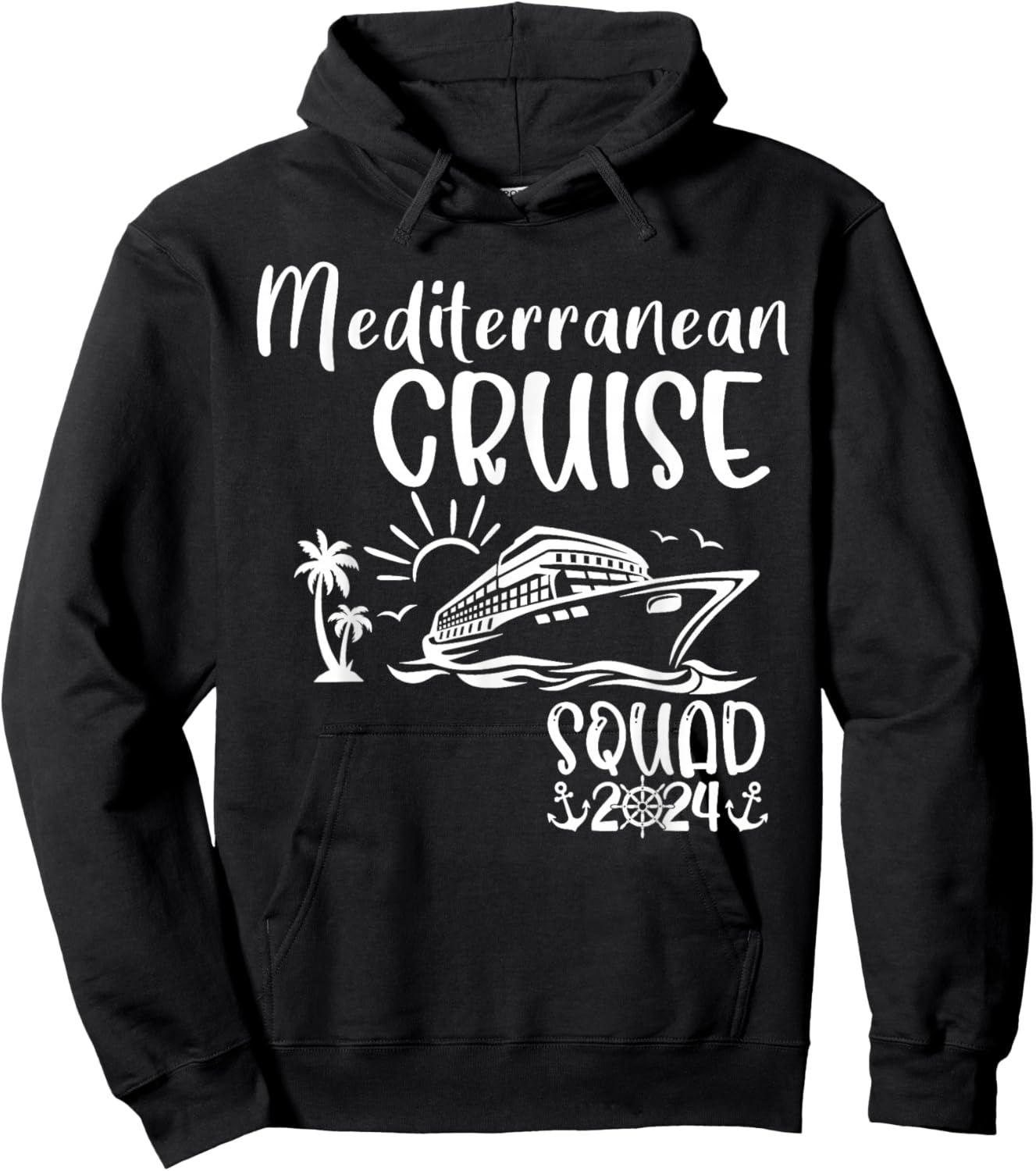 Mediterranean Cruise Squad 2024 Mediterranean Matching Hoodie - Hoodie | Black