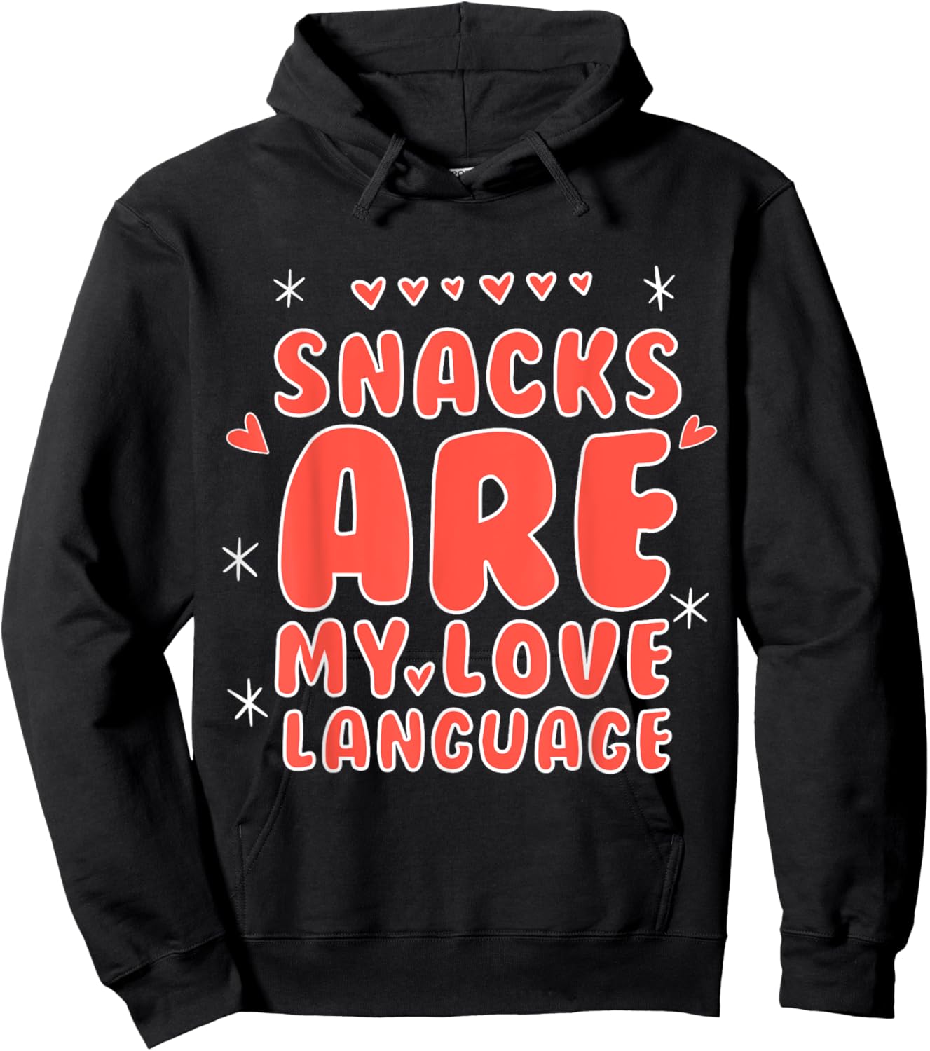 Snacks Are My Love Language Funny Valentines Day Toddler Kid Hoodie - Hoodie | Black