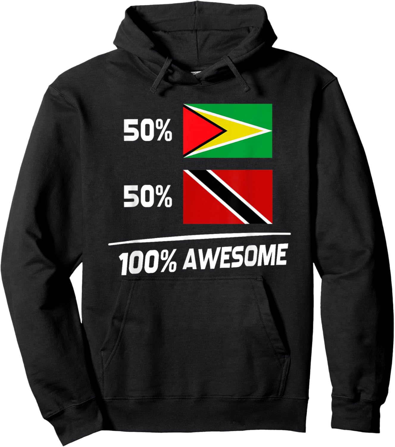 Guyanese Trinidadian Flag Guyana Trinidad Tobago Hoodie - Hoodie | Black