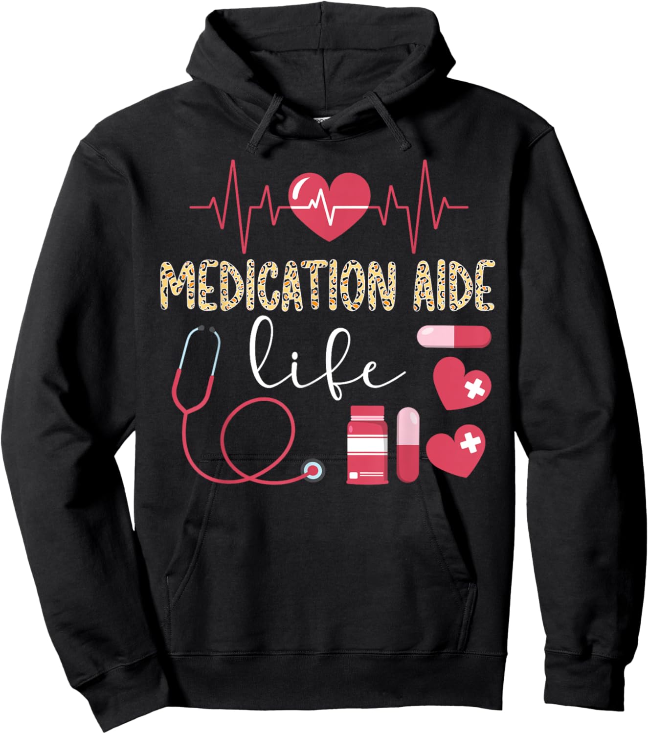 Medication Aide Life Medication Aides Hoodie - Hoodie | Black