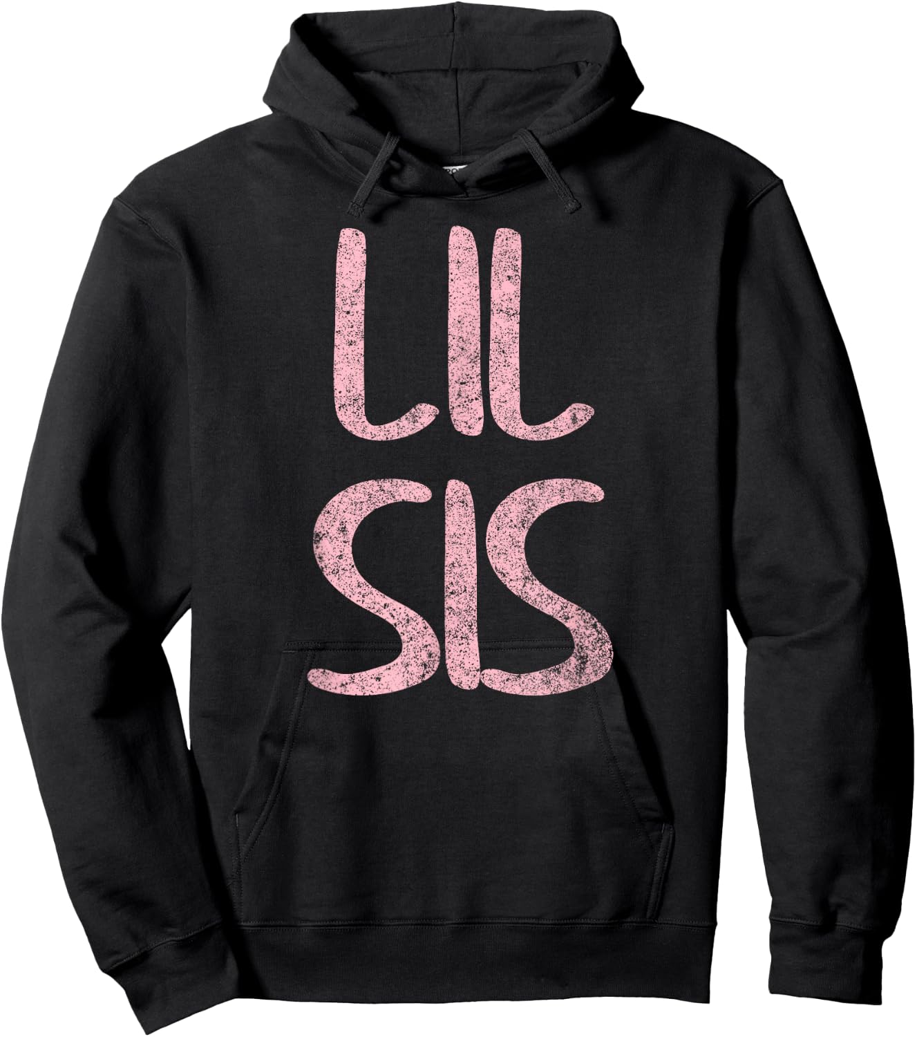 Cute Matching Siblings Brother Sister Gift Lil Sis Hoodie - Hoodie | Black