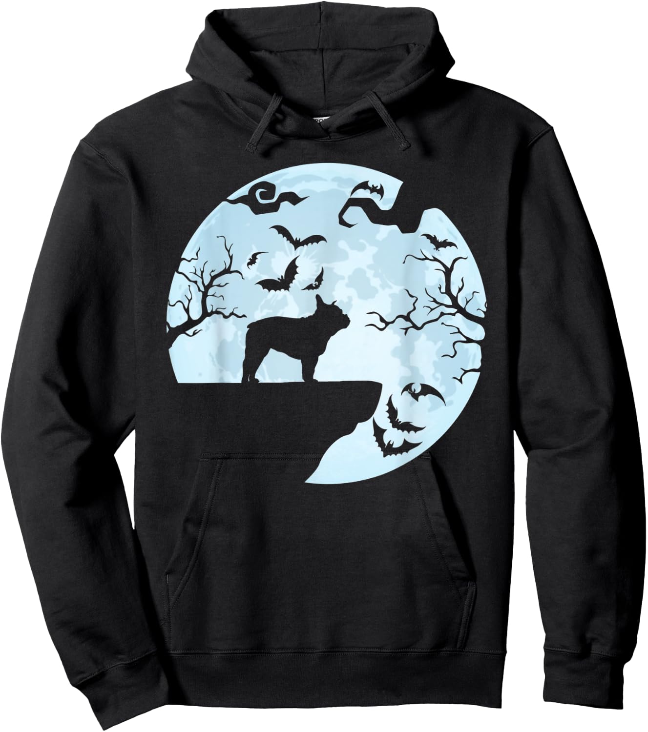 French Bulldog And Moon Halloween French Bulldog Dog Women Hoodie - Hoodie | Black