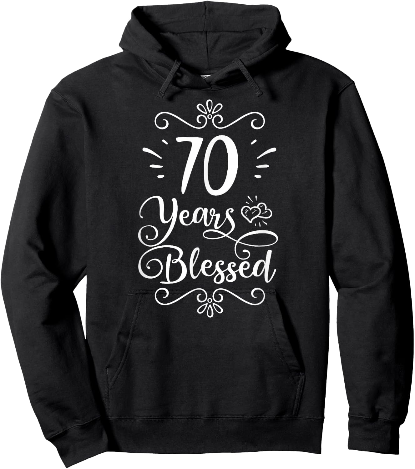 70th Birthday 70 Years Blessed Religious Jesus God Christian Hoodie - Hoodie | Black