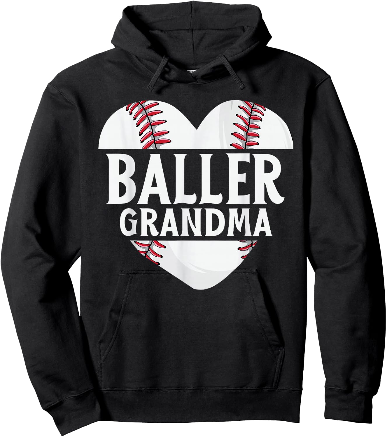 Baseball Grandma Shirts Gift Baller Grandma Hoodie - Hoodie | Black