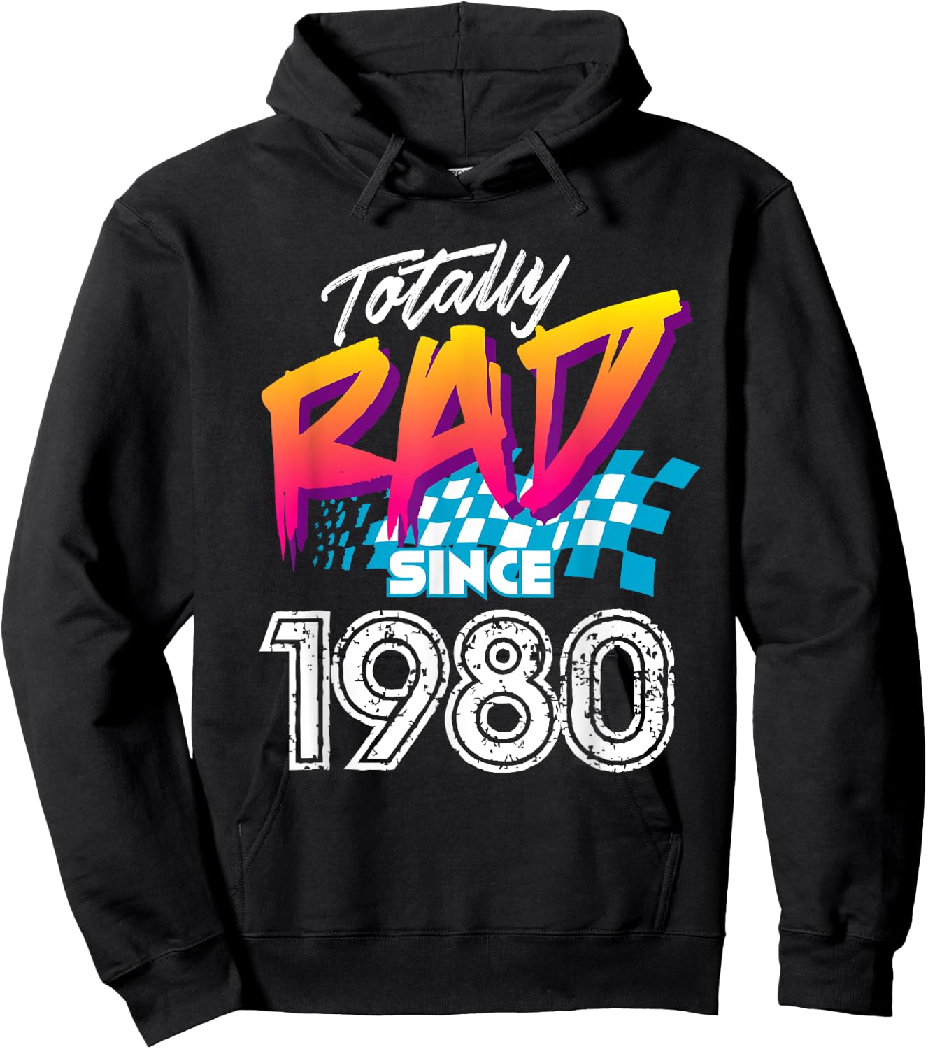 41st Birthday Gift Women - Totally Rad since 1980 Hoodie - Hoodie | Black