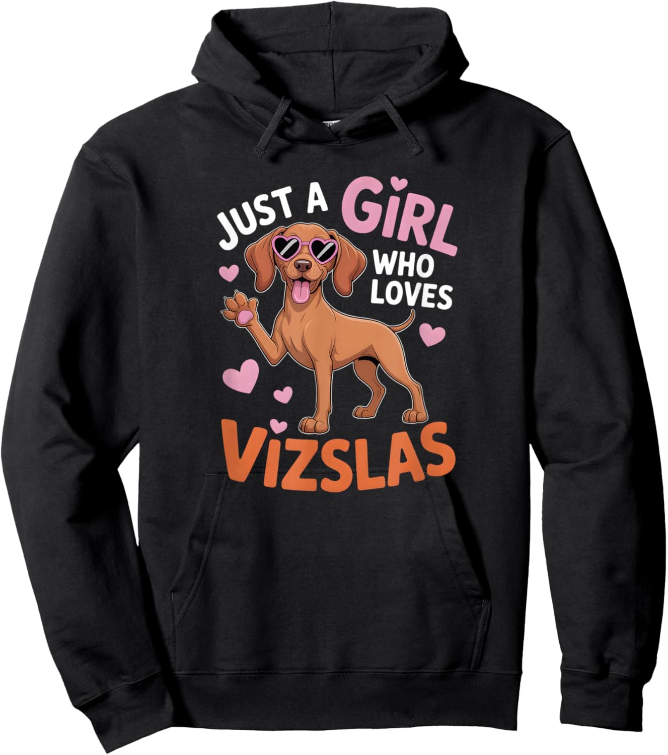 Girls Vizsla Hoodie - Hoodie | Black